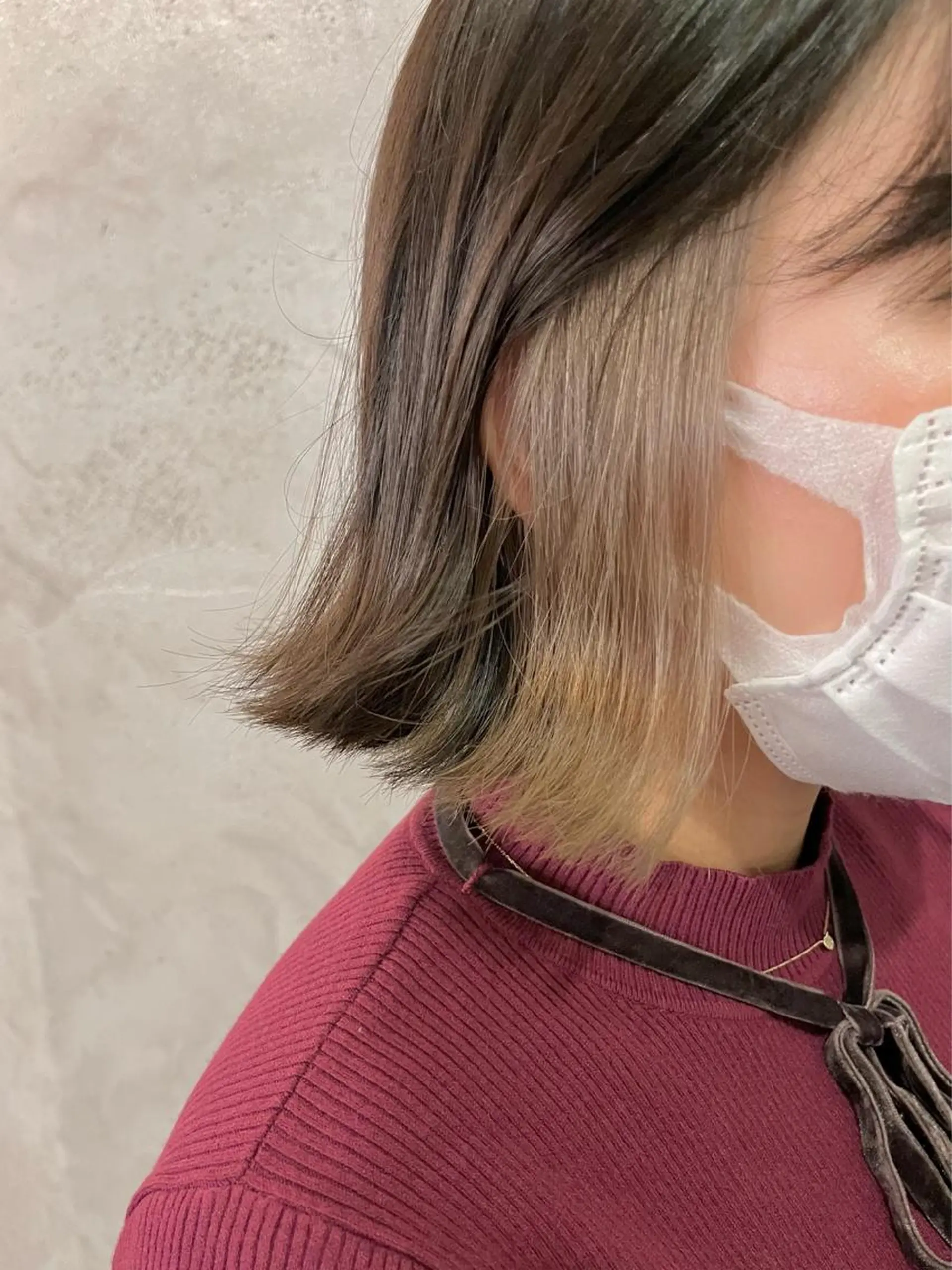 ミディアム カラー ベージュカラー ヘアカラー FUJINO RYOのヘアスタイル