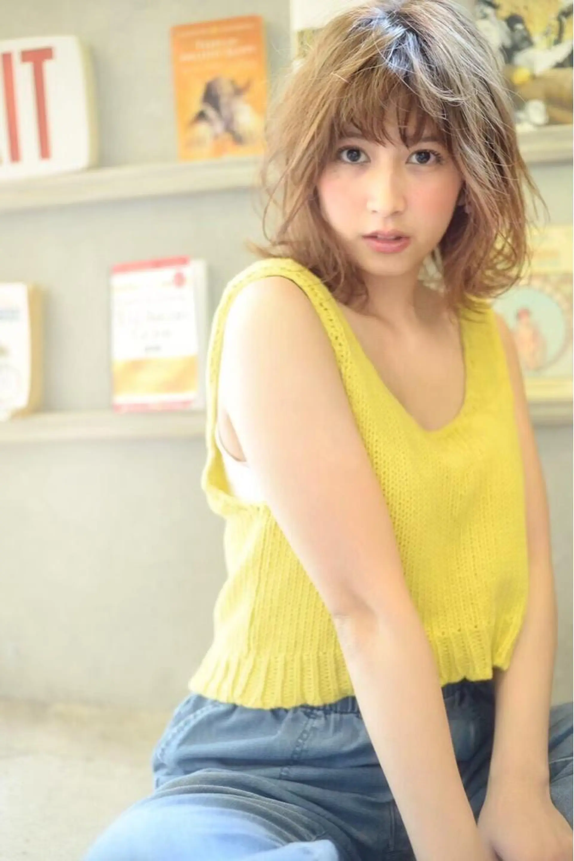 カラー ベージュカラー オレンジ オレンジベージュ MUSASHI ブリーチカラー◎のヘアスタイル