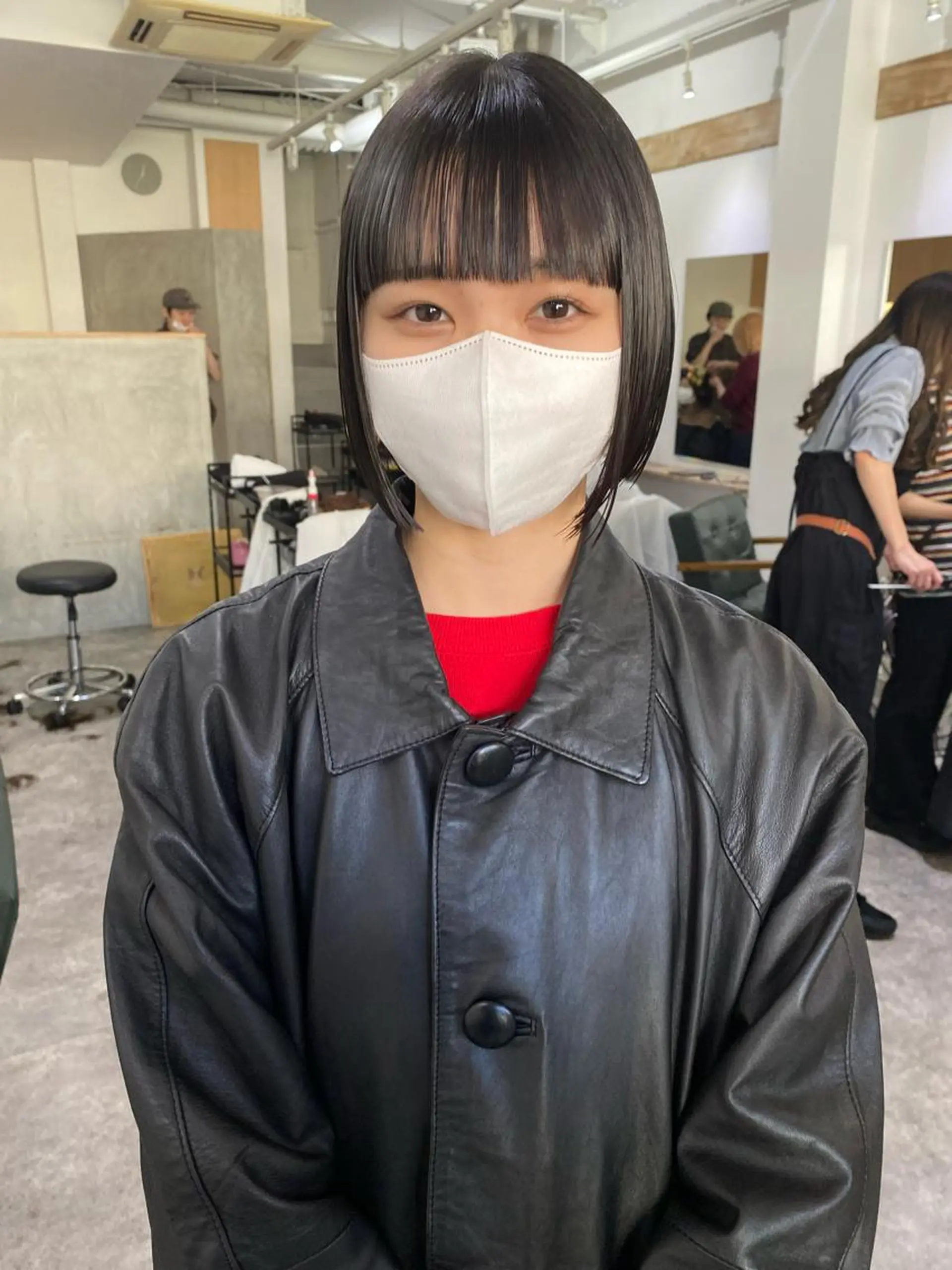 ショート ボブ カット 森貴裕/ベージュ/ パーマ/オリーブのヘアスタイル