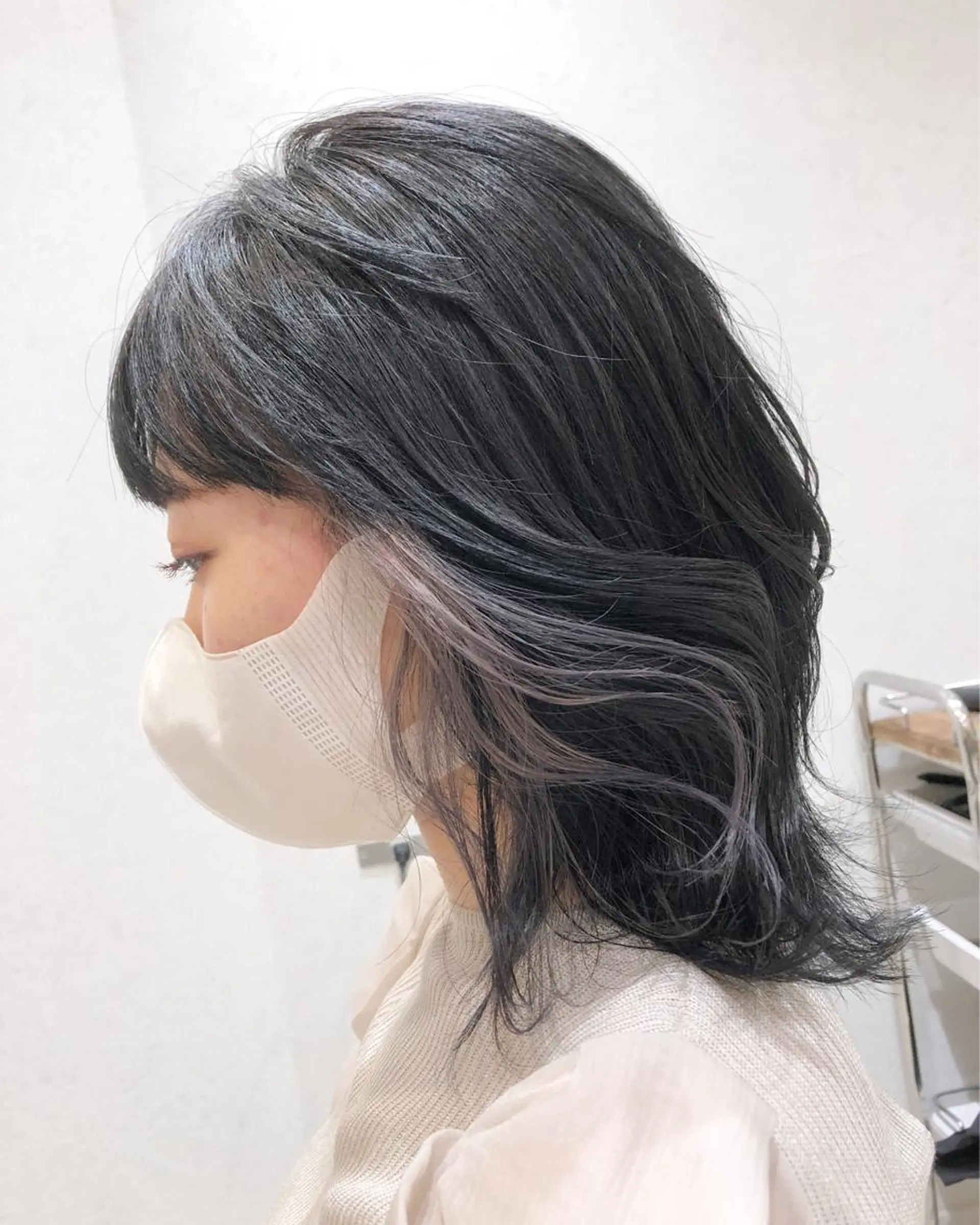 ミディアム ヘアカラー 似合わせ レイヤー須川のヘアスタイル