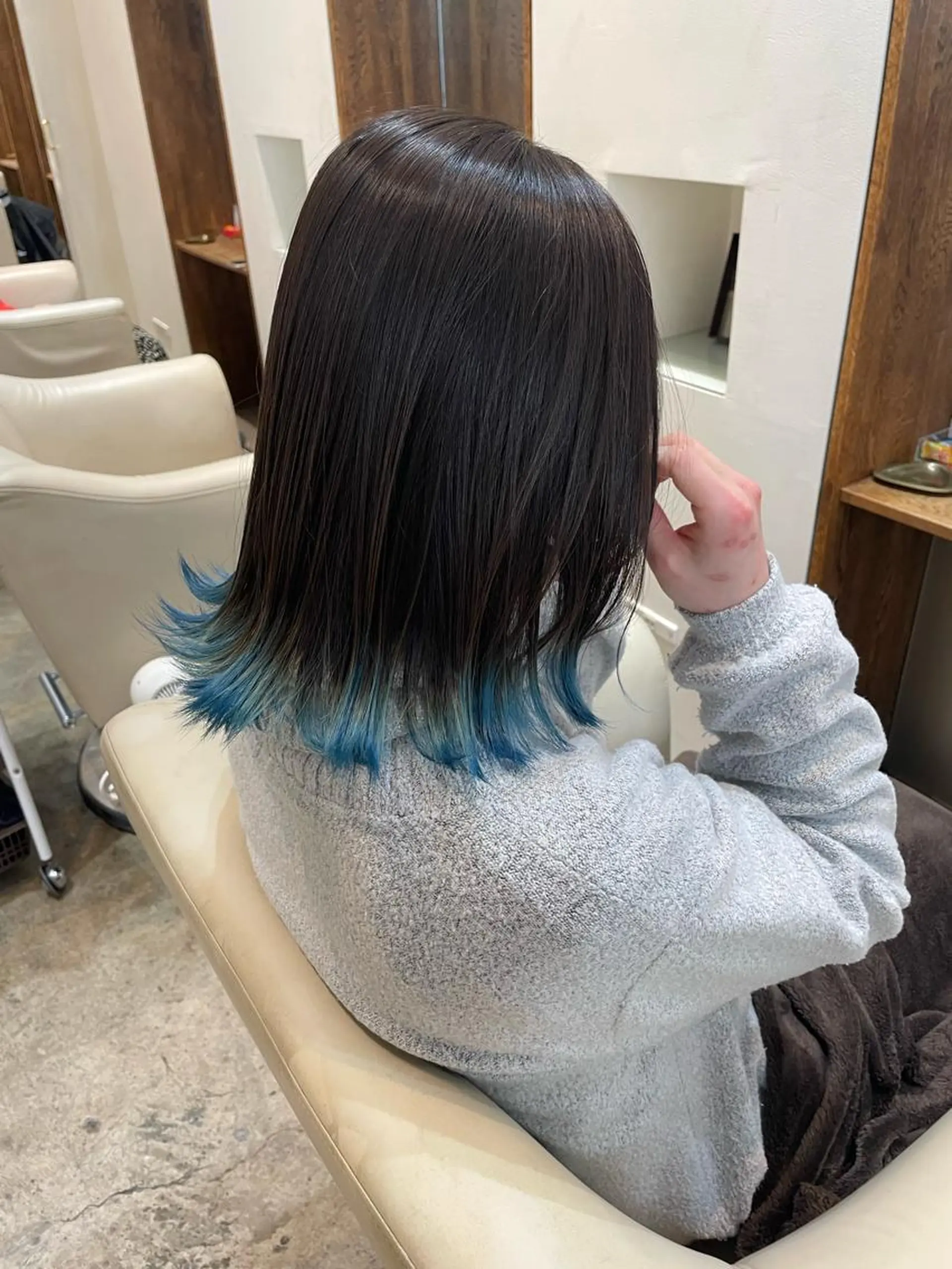 ミディアム カラー カット ヘアカラー トリートメント 【完全個室】髪質改善 暖色カラー/山崎唯奈のヘアスタイル