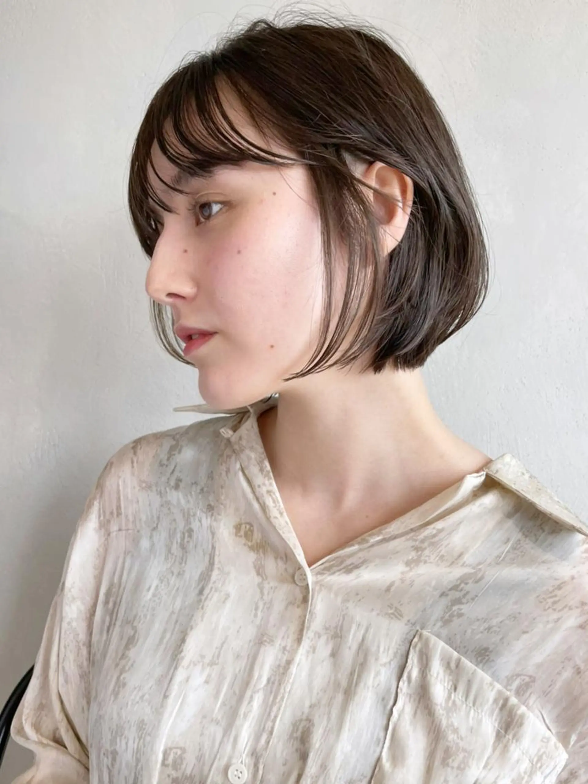 ミディアム カラー パーマ ヘアアレンジ ショートボブ ボブ ITbyALBUM 藤沢店のヘアスタイル