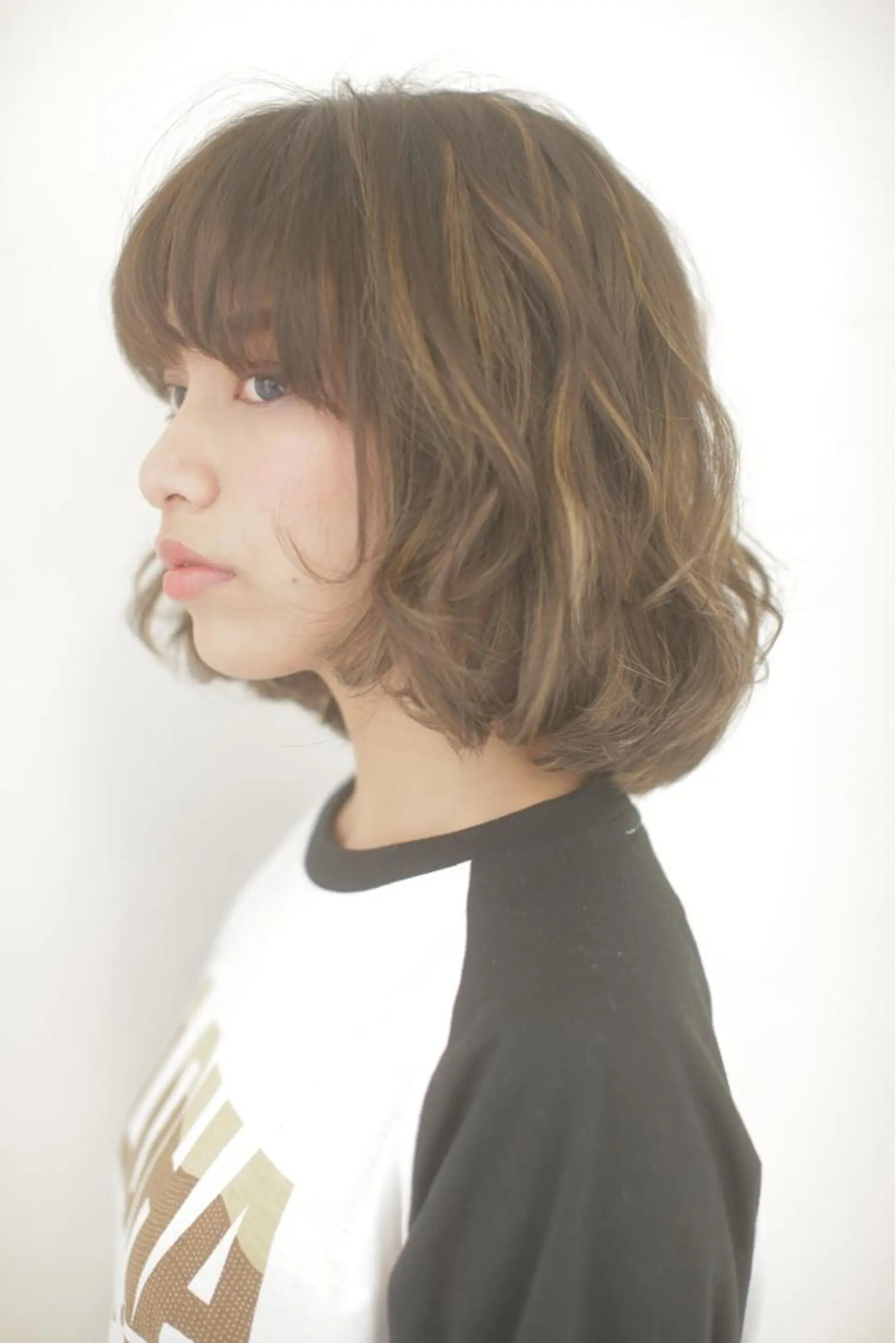 ミディアム セミロング カラー パーマ 《放出》Forte マネージャー山根英明のヘアスタイル