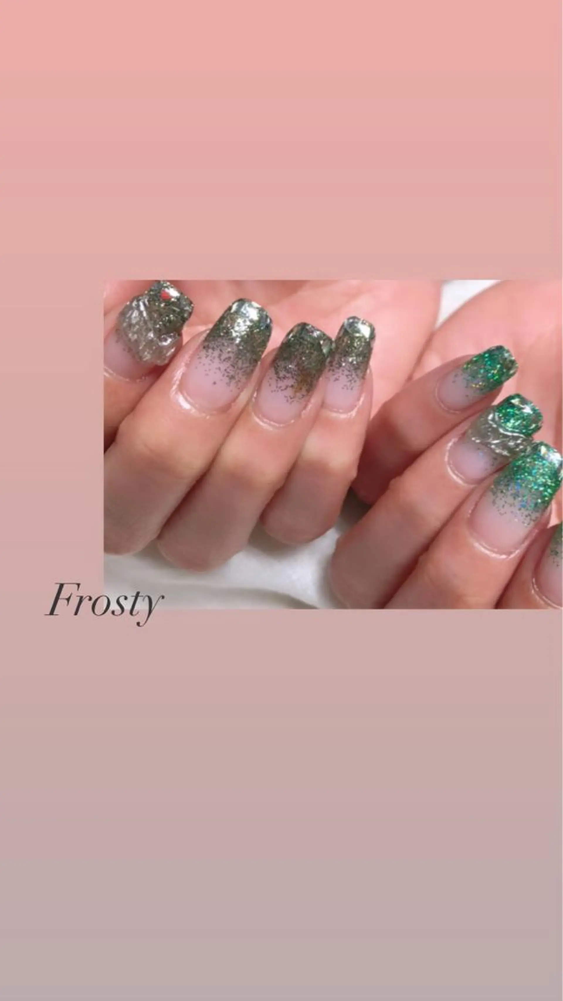 ネイル フレンチネイル ガラスフレンチ グラデーション ラメ(グリッター) ラメグラデーション Mys. 松本結衣のネイルデザイン