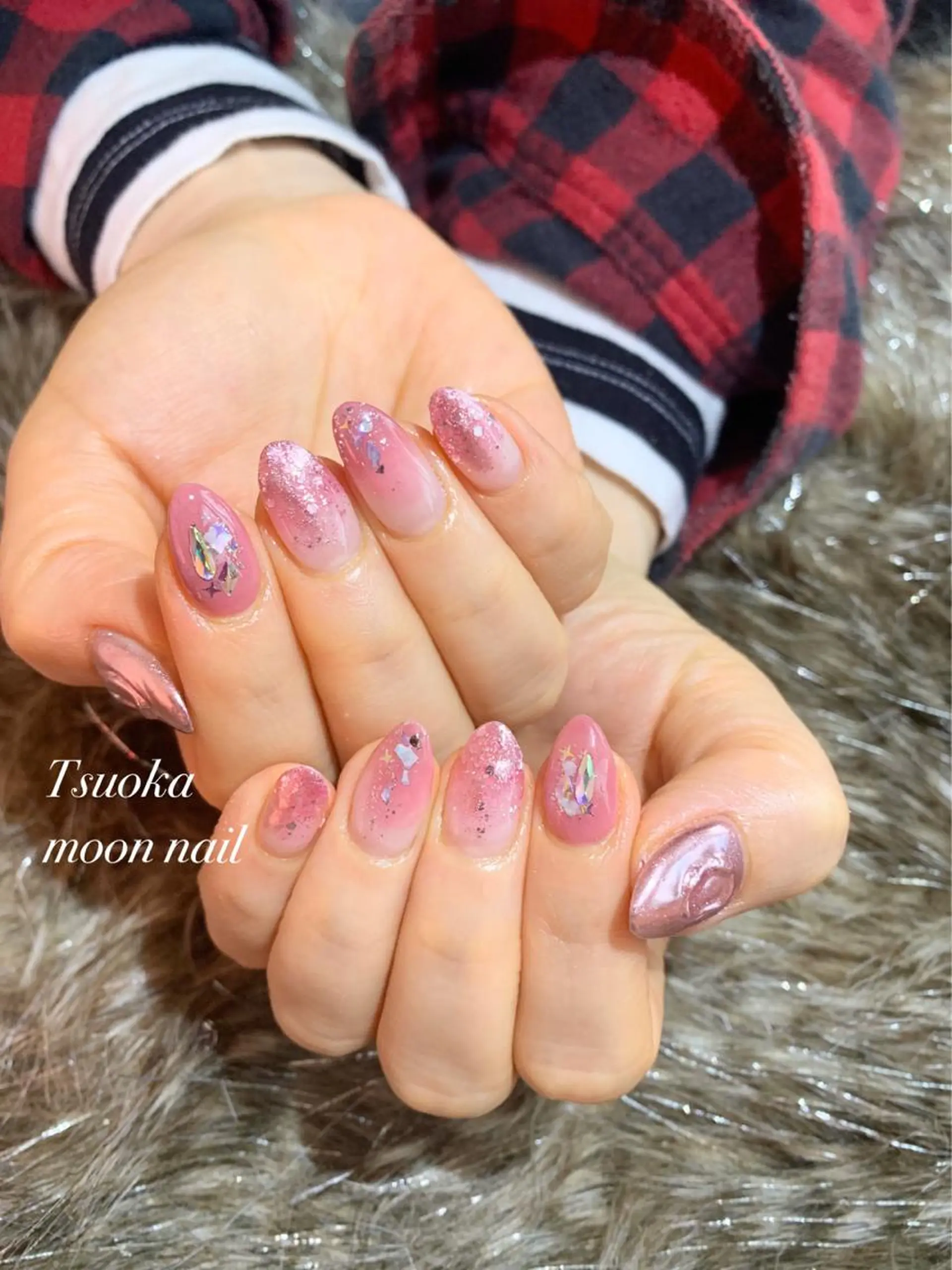 ネイル 🌙都岡 ムーンネイルのネイルデザイン