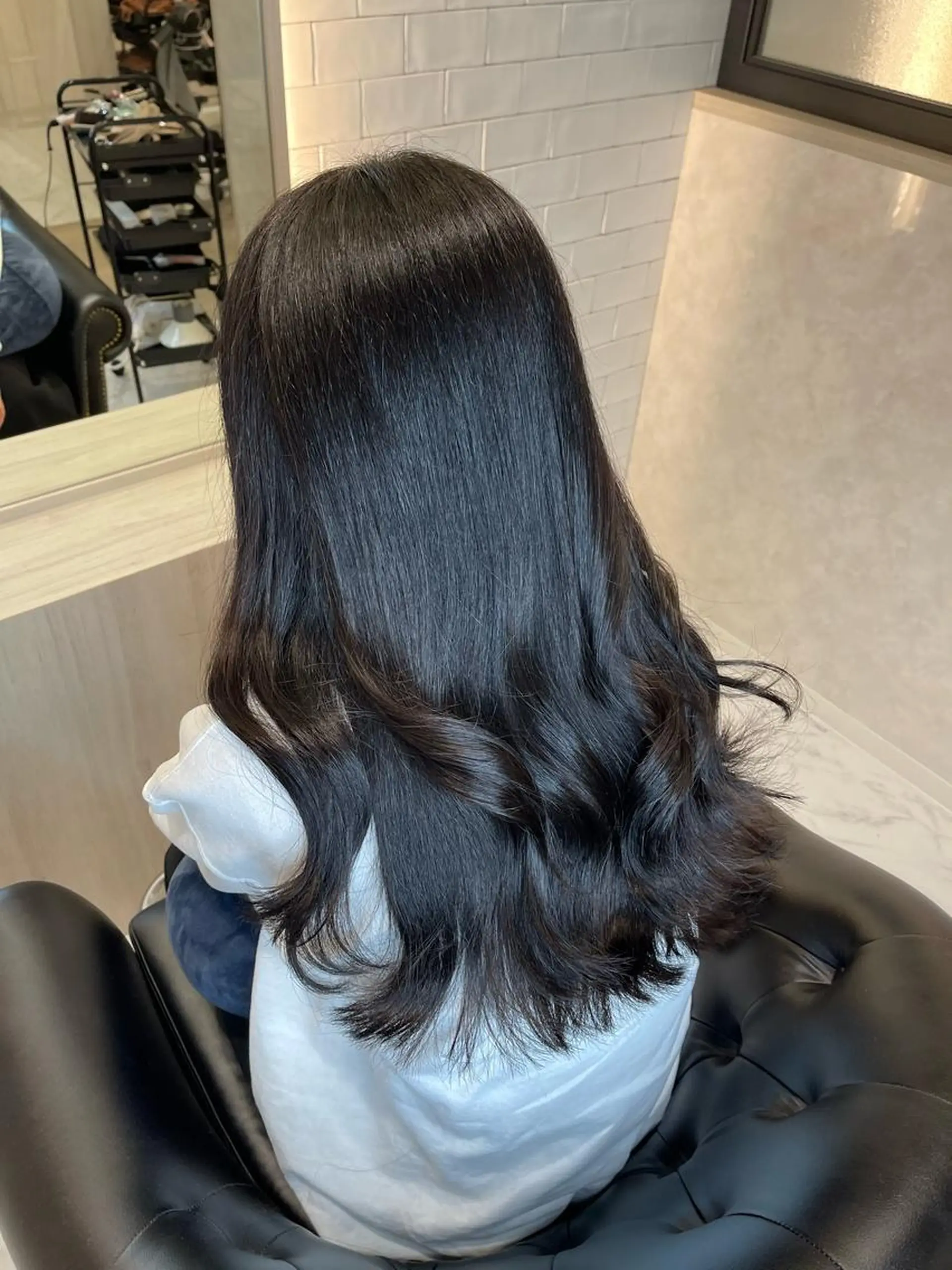 ロング カラー カット ヘアカラー トリートメント &chaLme   心斎橋所属・emi/髪質改善/ 韓国風/艶カラーのヘアスタイル