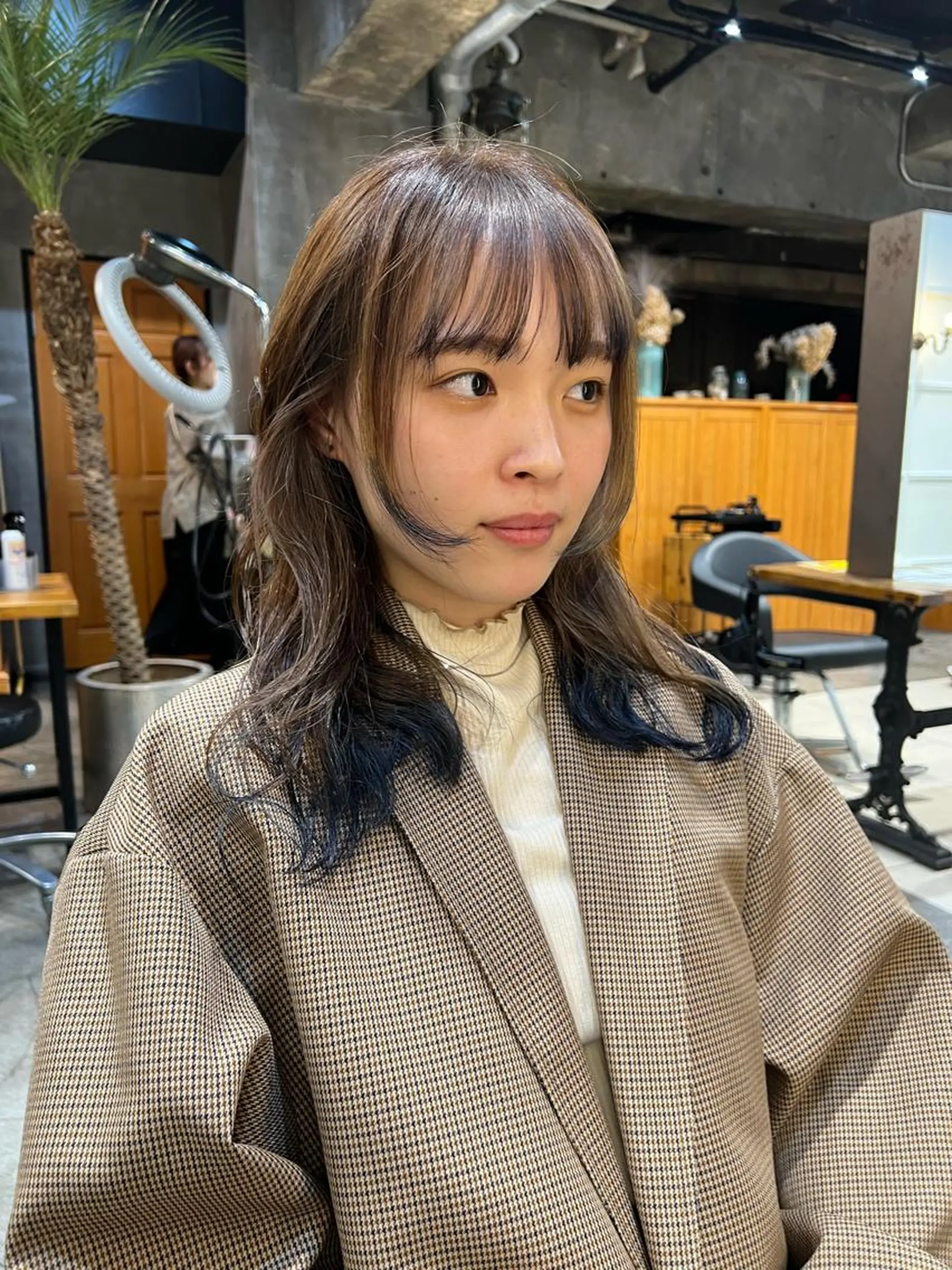 ロング カラー カット ヘアカラー haco＋所属・圧倒的デザイン力 店長🎨RENAのヘアスタイル