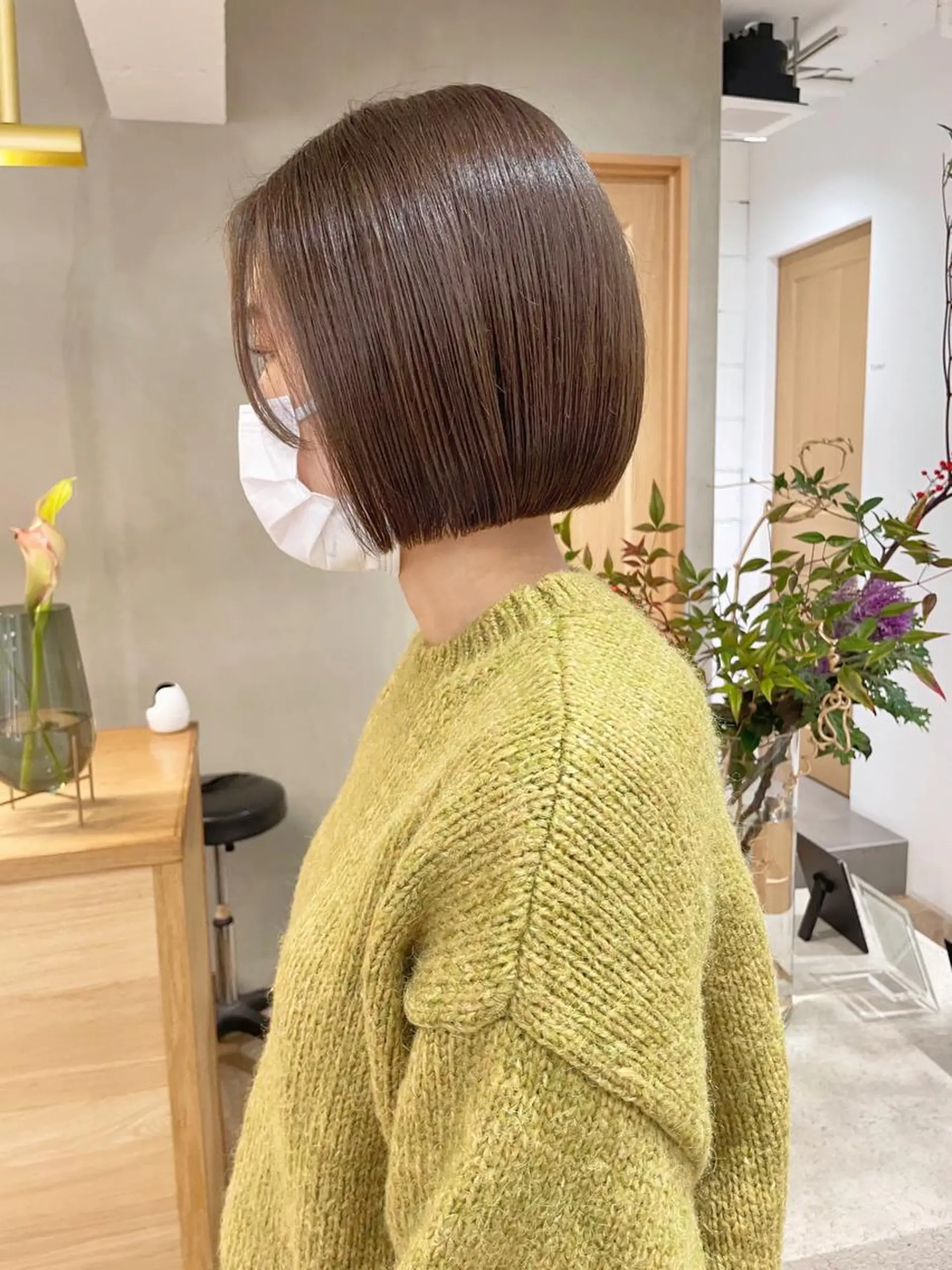 ミディアム カラー ブリーチ ケアブリーチ ダブルカラー イヤリングカラー ハイライトカラー カット ヘアカラー トリートメント ボブ/レイヤー 🌟梅田盛一🌟のヘアスタイル