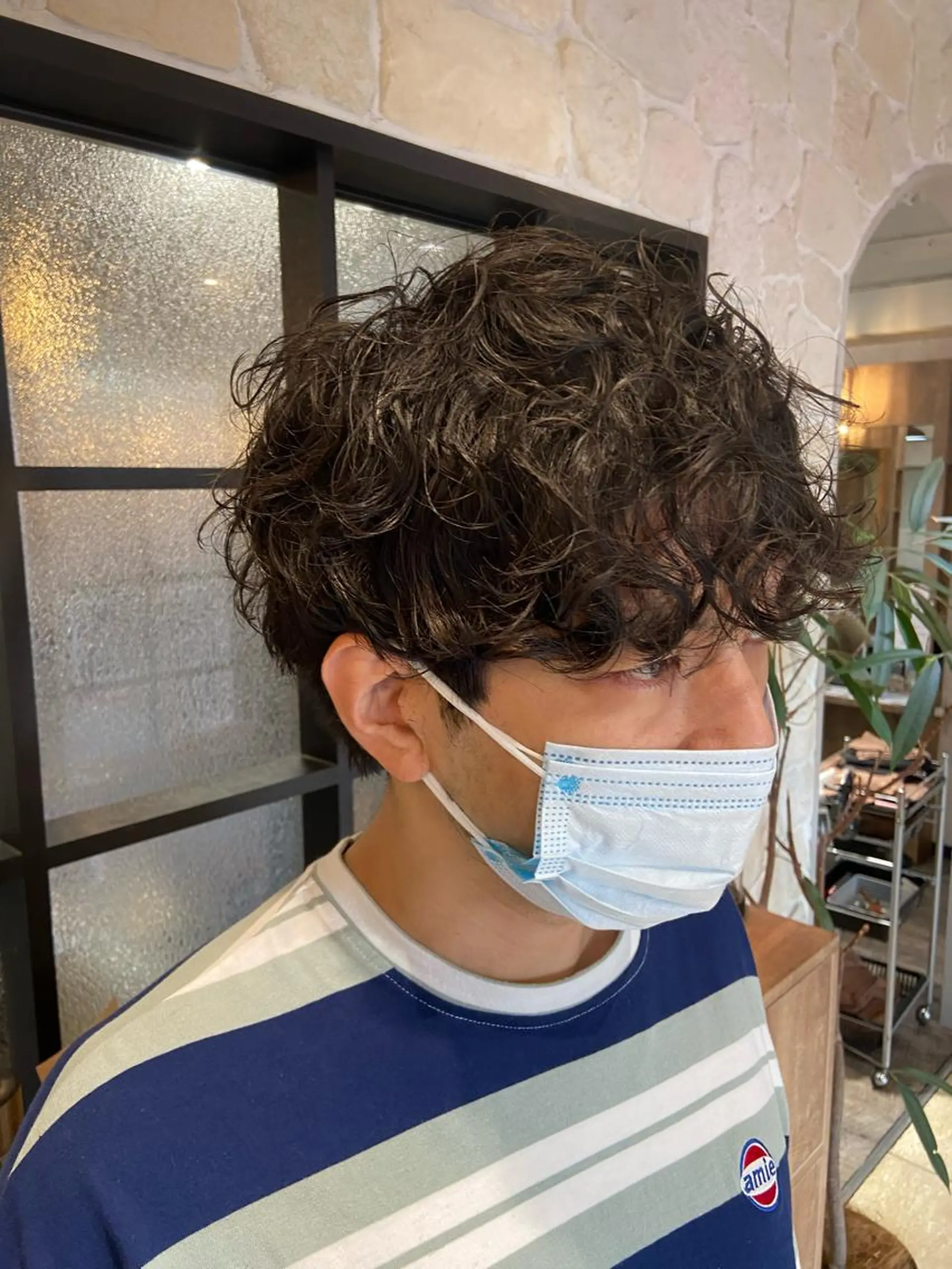 メンズ メンズパーマ 透明感カラー／メンズ 特化kazumaのヘアスタイル