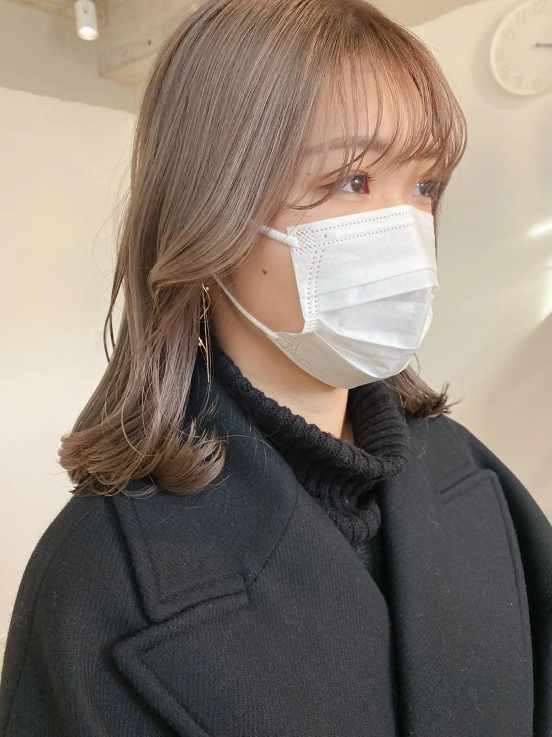 ミディアム カラー ハイトーンカラー くびれヘア fit stand /HIIRAGIのヘアスタイル