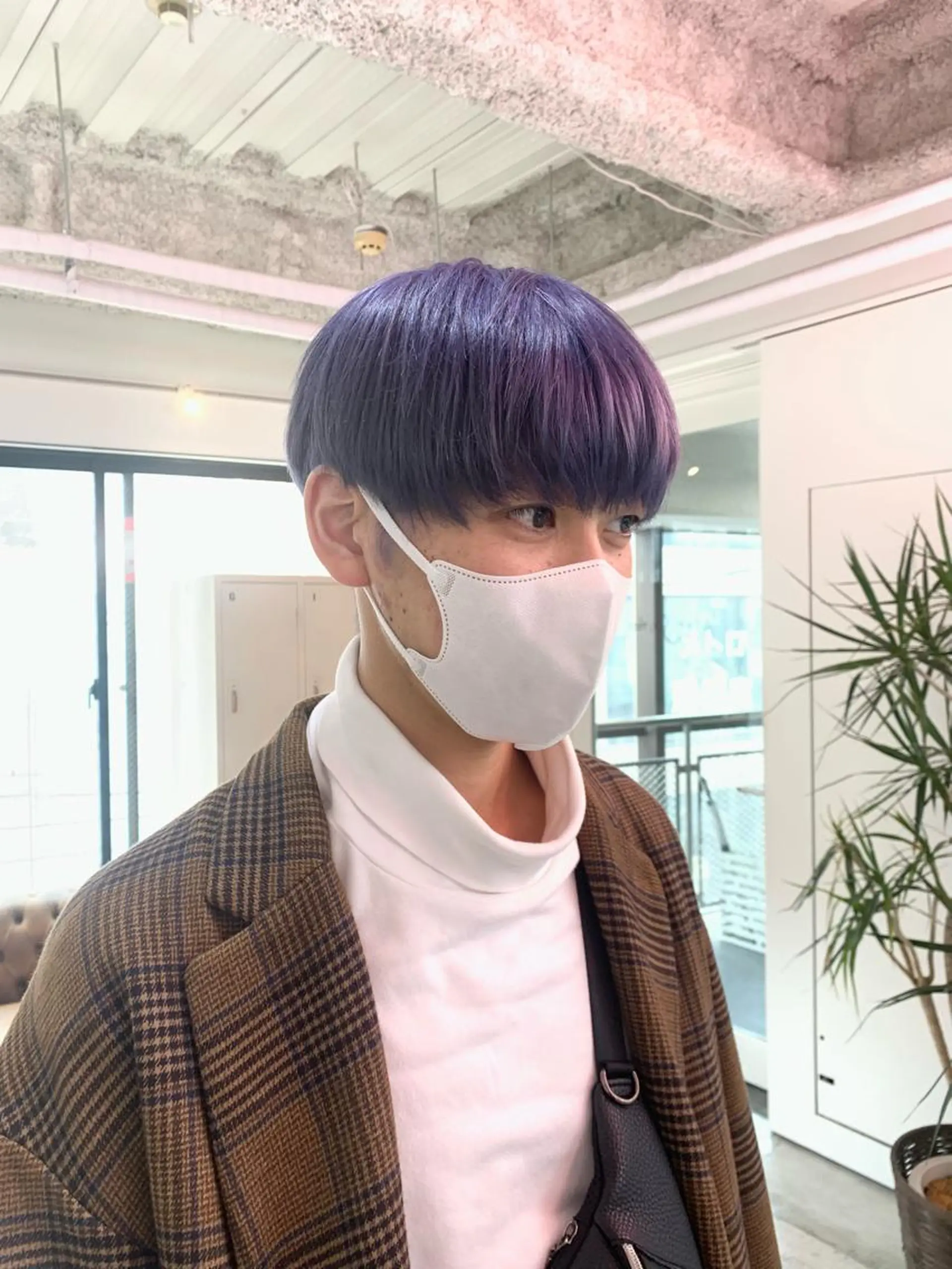 カラー メンズ ヘアカラー トリートメント ♡ラベンダー/ピンク /顔まわり♡ネイロのヘアスタイル