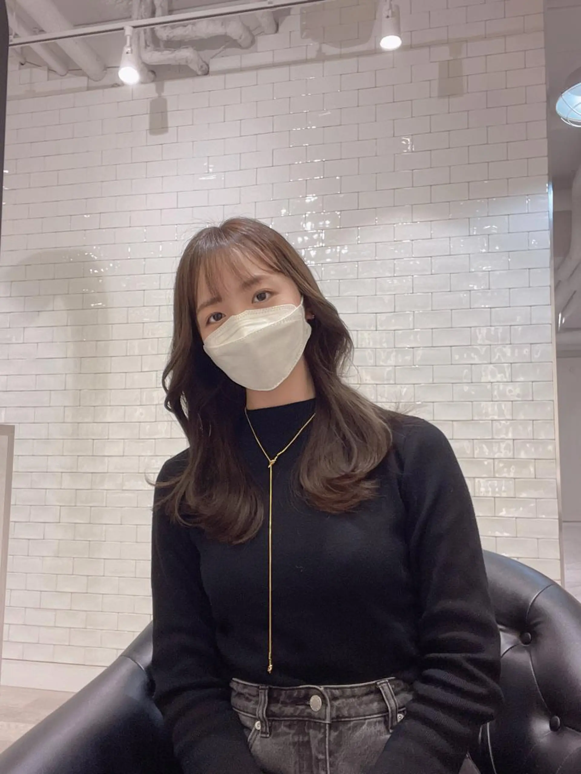 セミロング カラー カット ヘアカラー トリートメント &chaLme   心斎橋所属・emi/髪質改善/ 韓国風/艶カラーのヘアスタイル