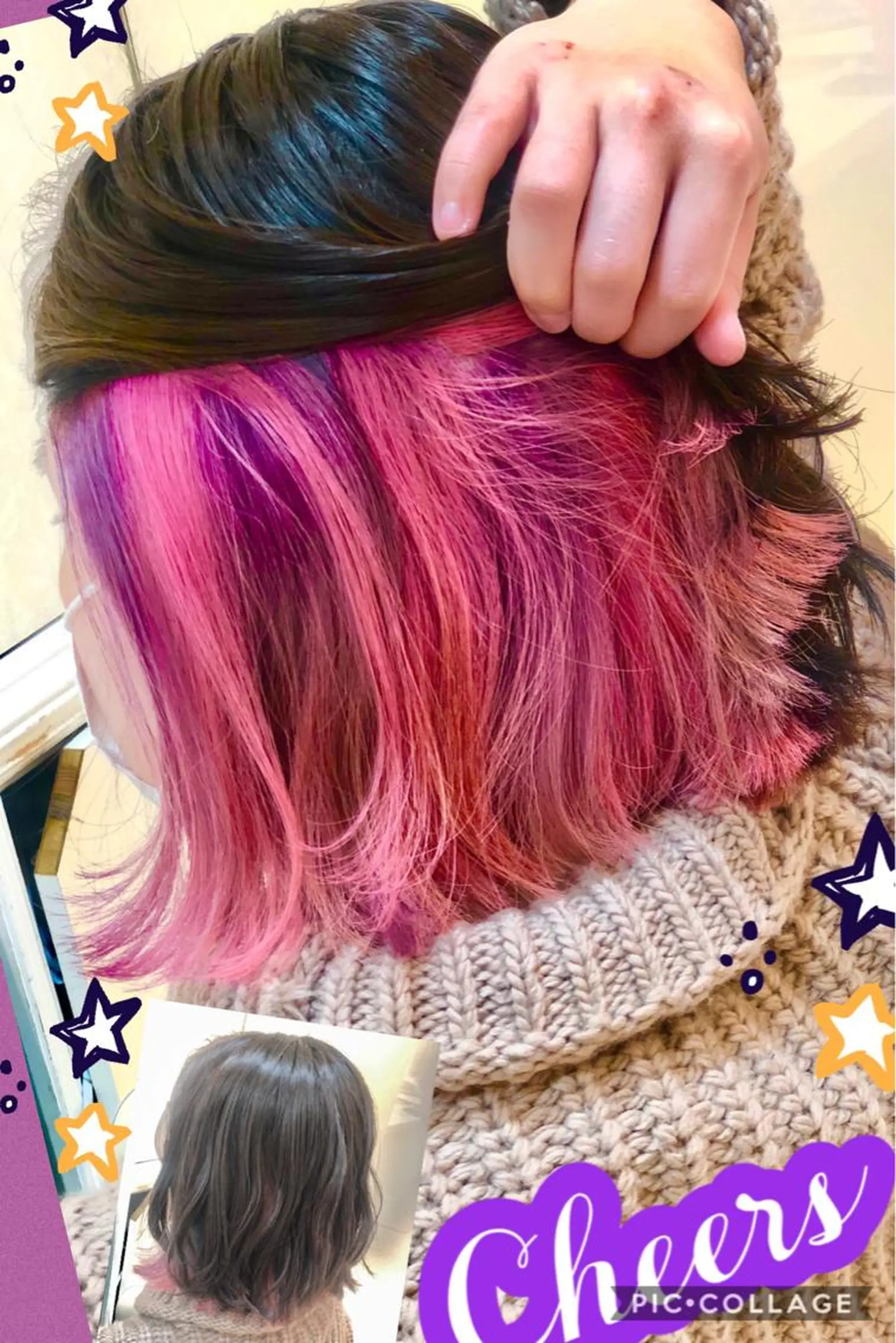 ミディアム カラー ブリーチ ケアブリーチ イルミナカラー インナーカラー ツートーンカラー ヘアカラー トリートメント ヘアセット 永島 桜のヘアスタイル