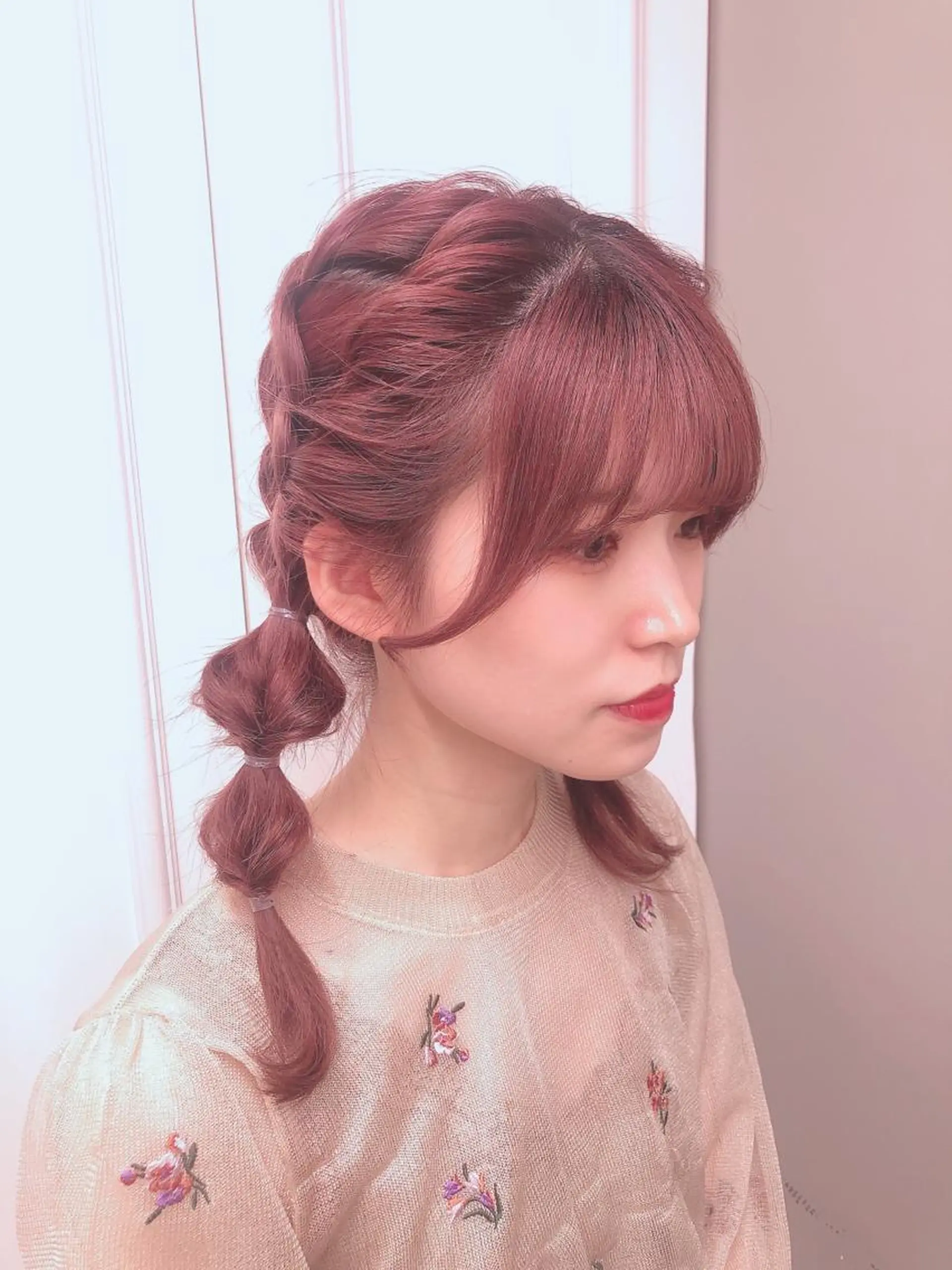 セミロング ヘアアレンジ 💖ダブルカラー💖 chihiro🌸のヘアスタイル