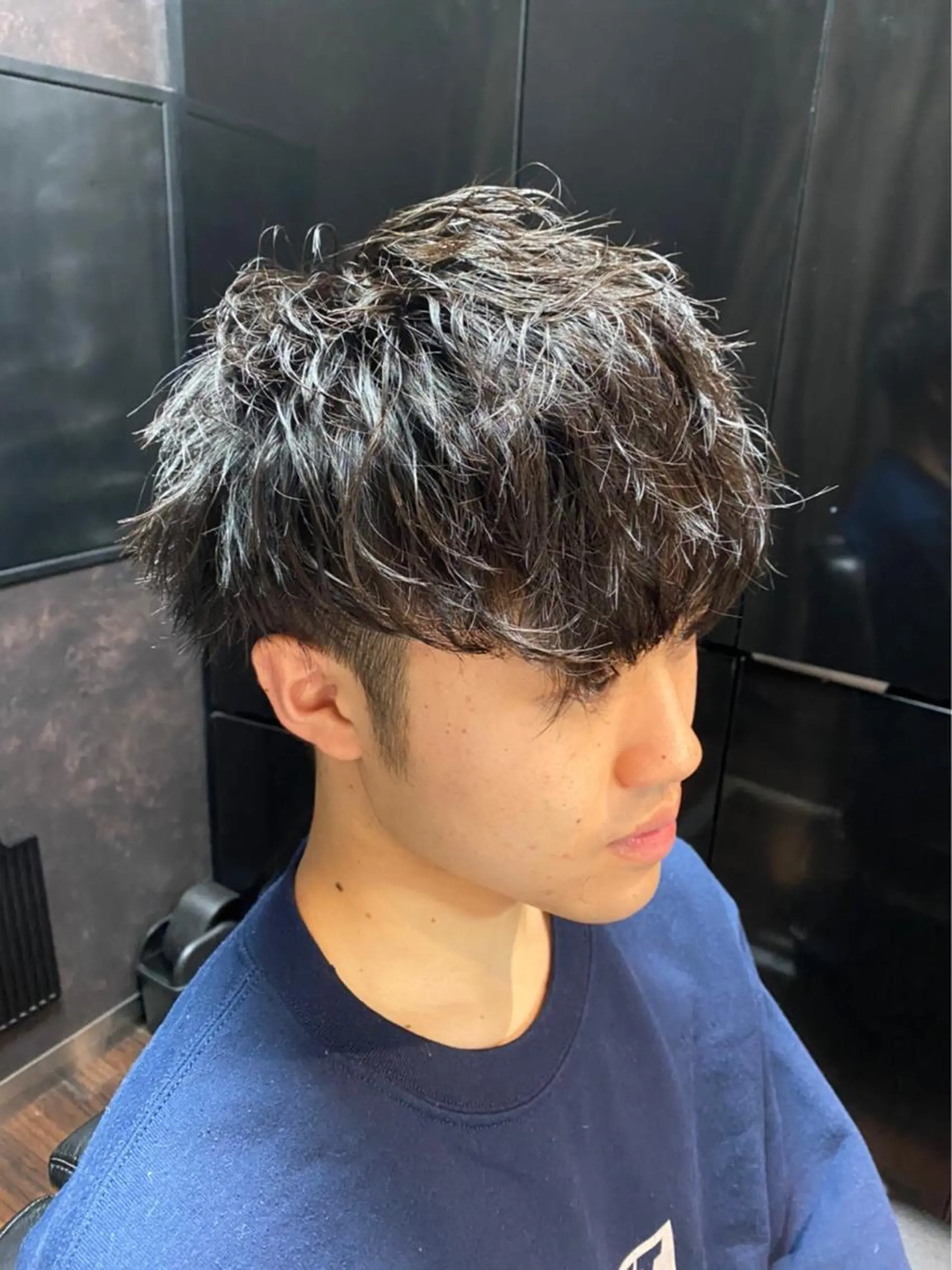 ショート パーマ メンズ メンズパーマ スパイラルパーマ 【店長】福田 健人のヘアスタイル