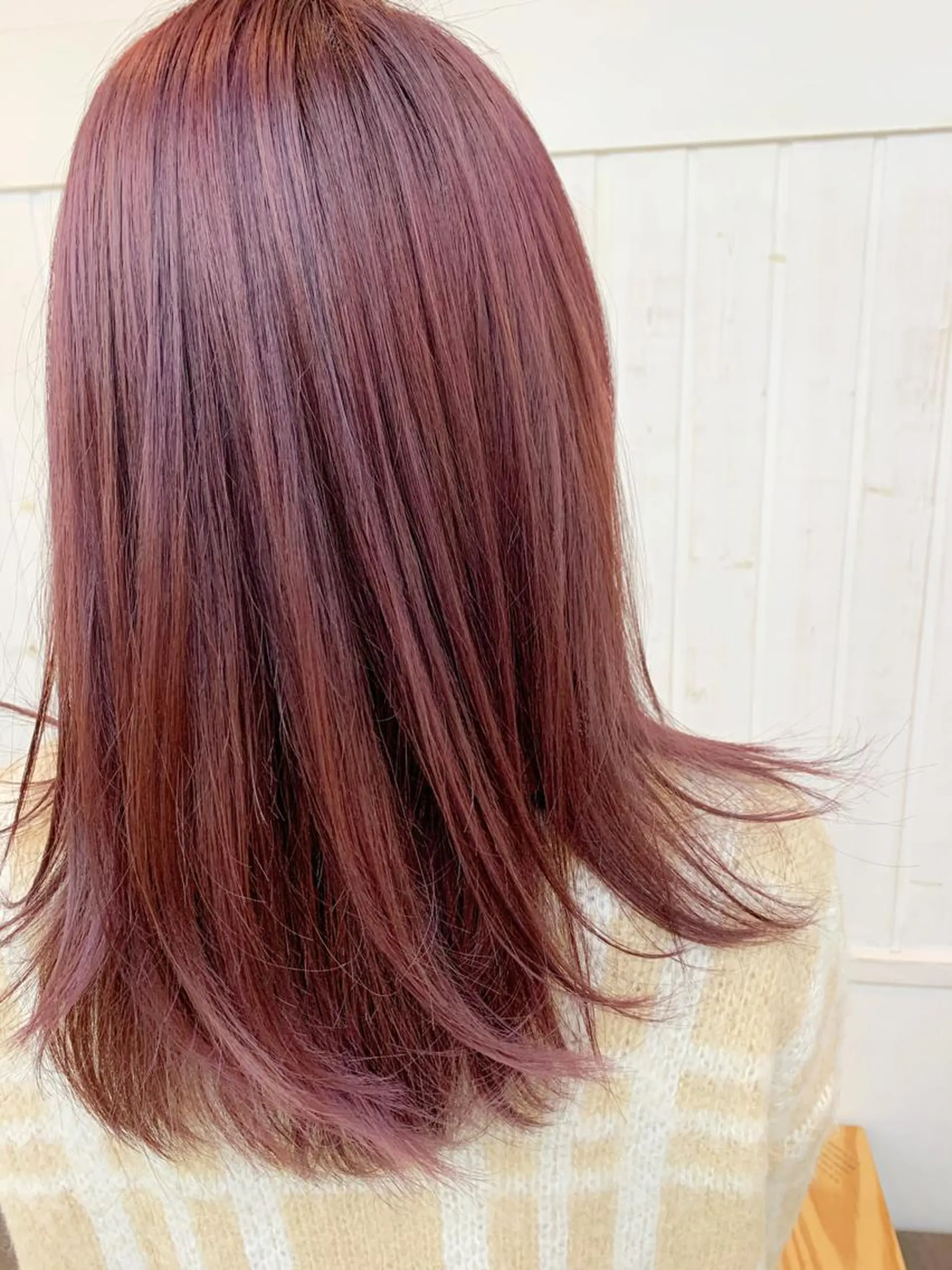 セミロング カラー ピンクカラー カット パーマ ヘッドスパ 髪質改善×大人可愛い 艶髪🫧ダイトのヘアスタイル