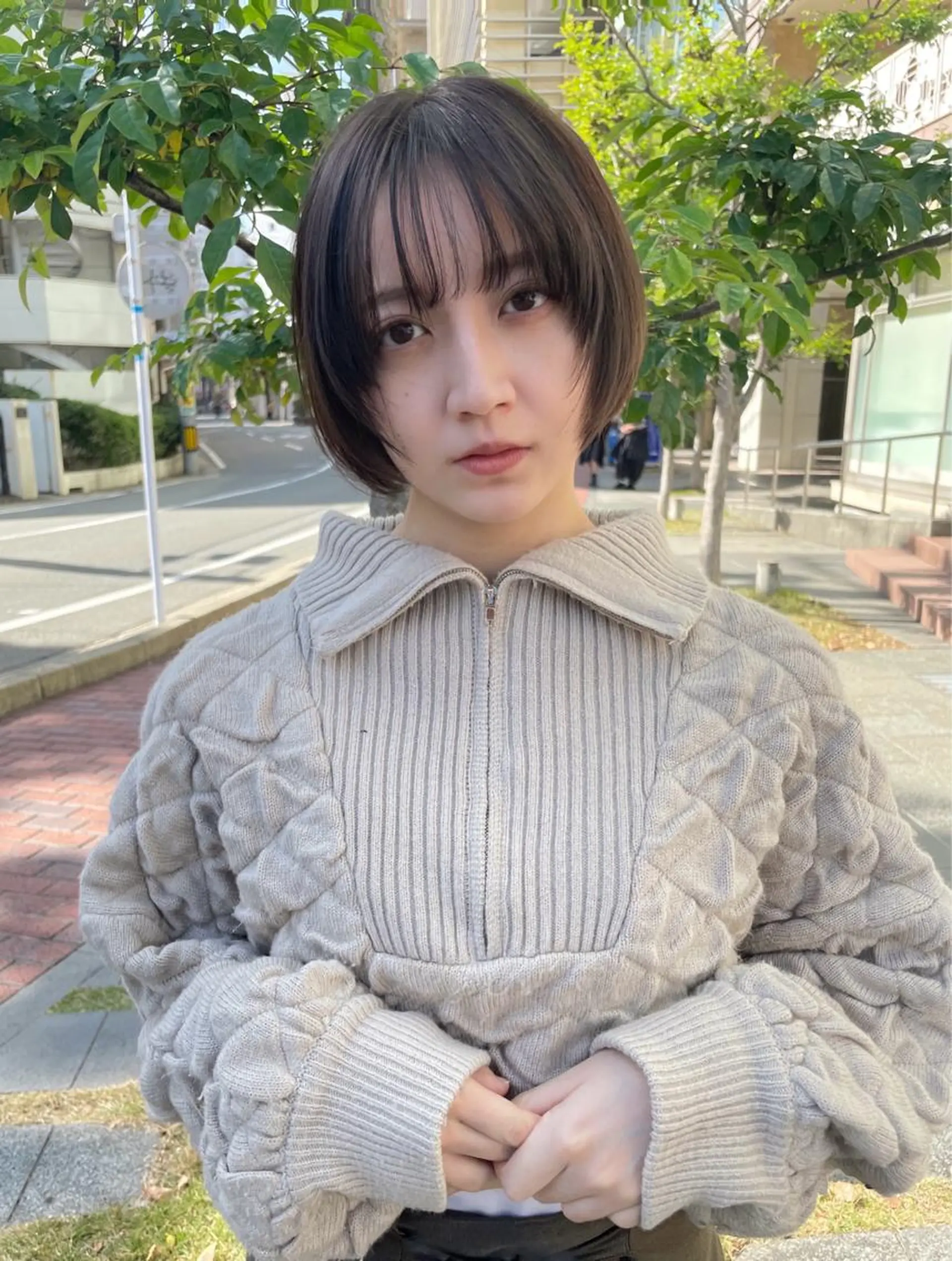 ショート カラー 🙃 透明感カラー/ボブのヘアスタイル