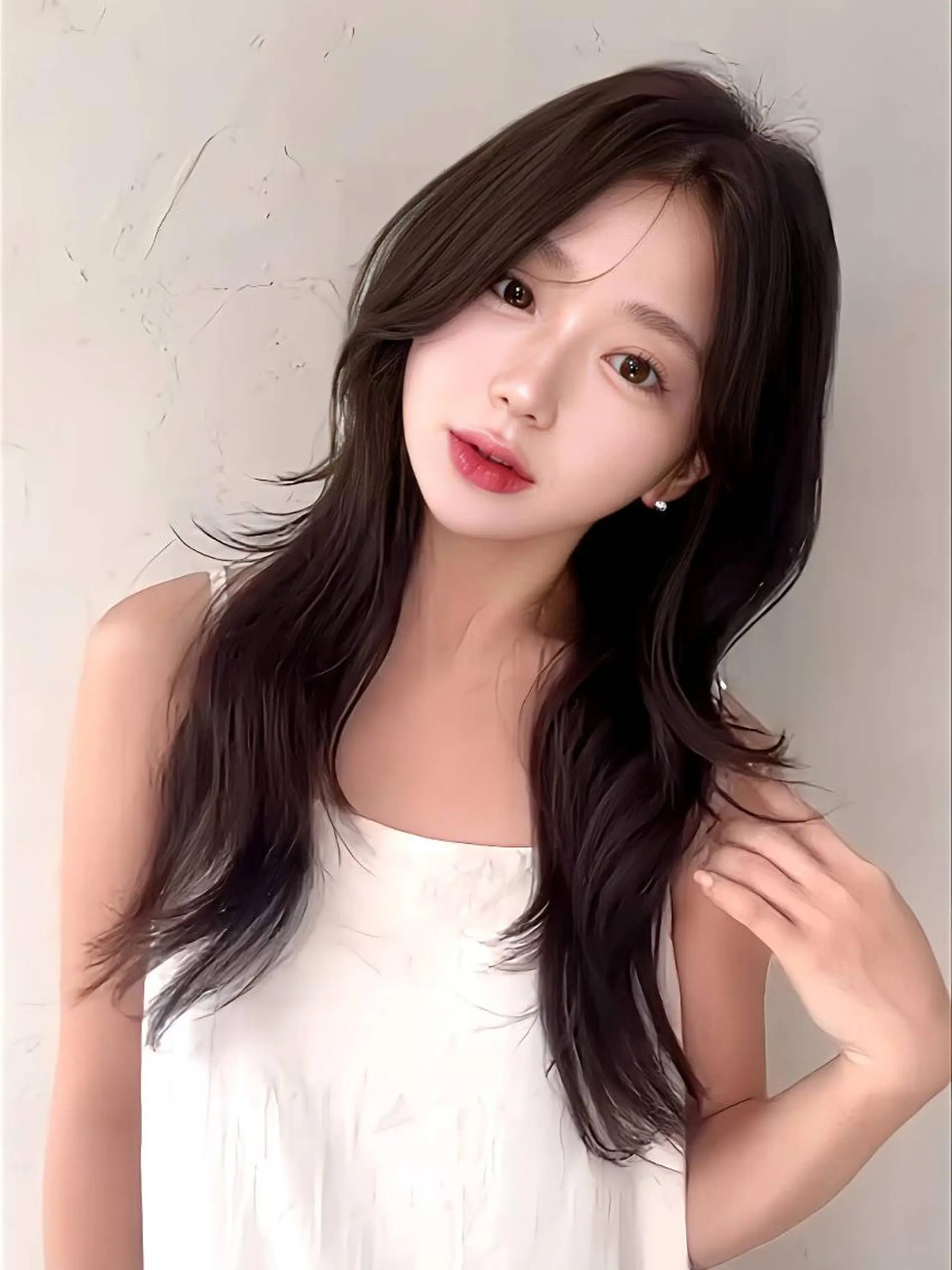 セミロング 韓国特化型 エクステ、カラー専門のヘアスタイル