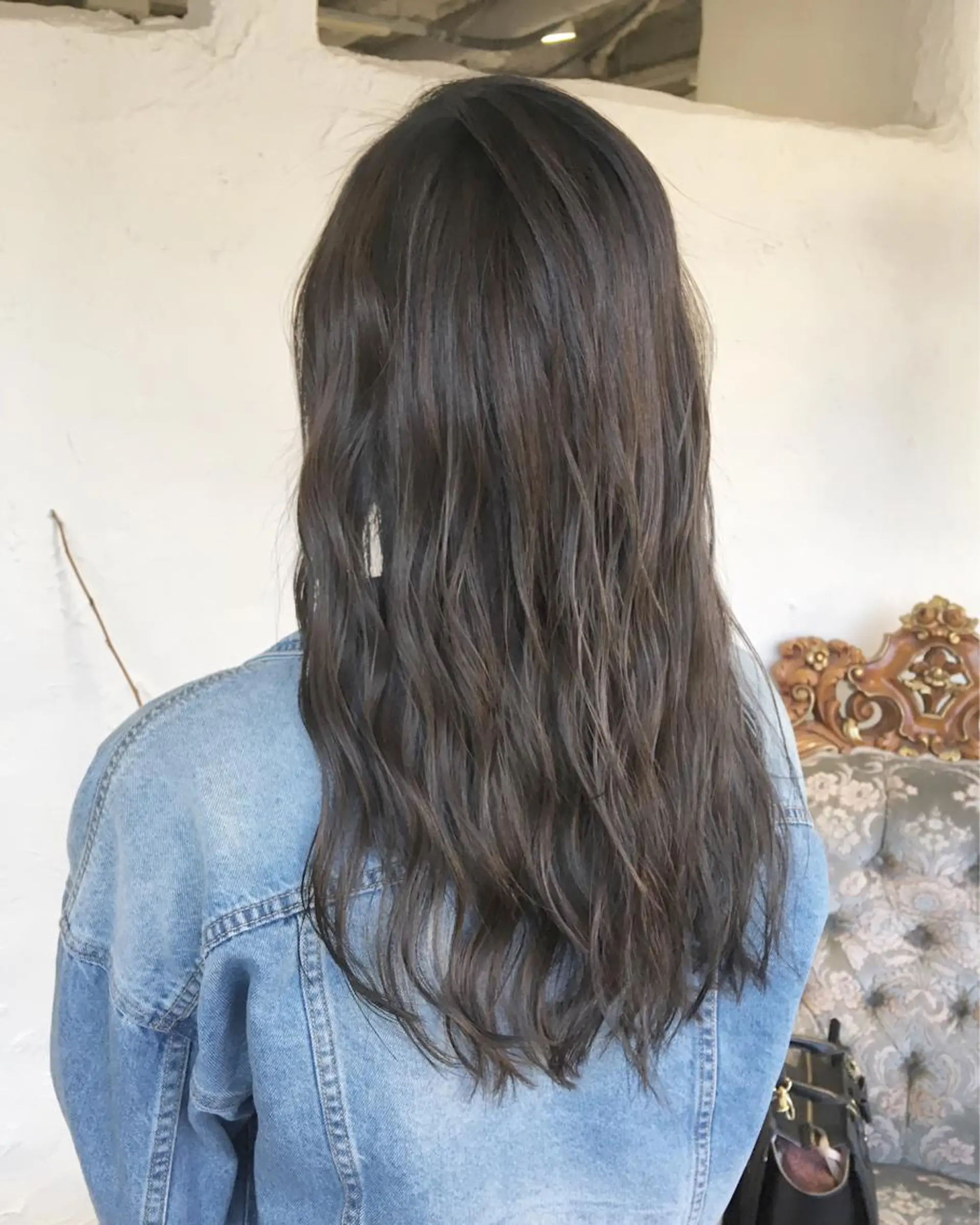 ロング カラー ヘアアレンジ アッシュ ベージュカラー 外国人風カラー エグチ アキラのヘアスタイル