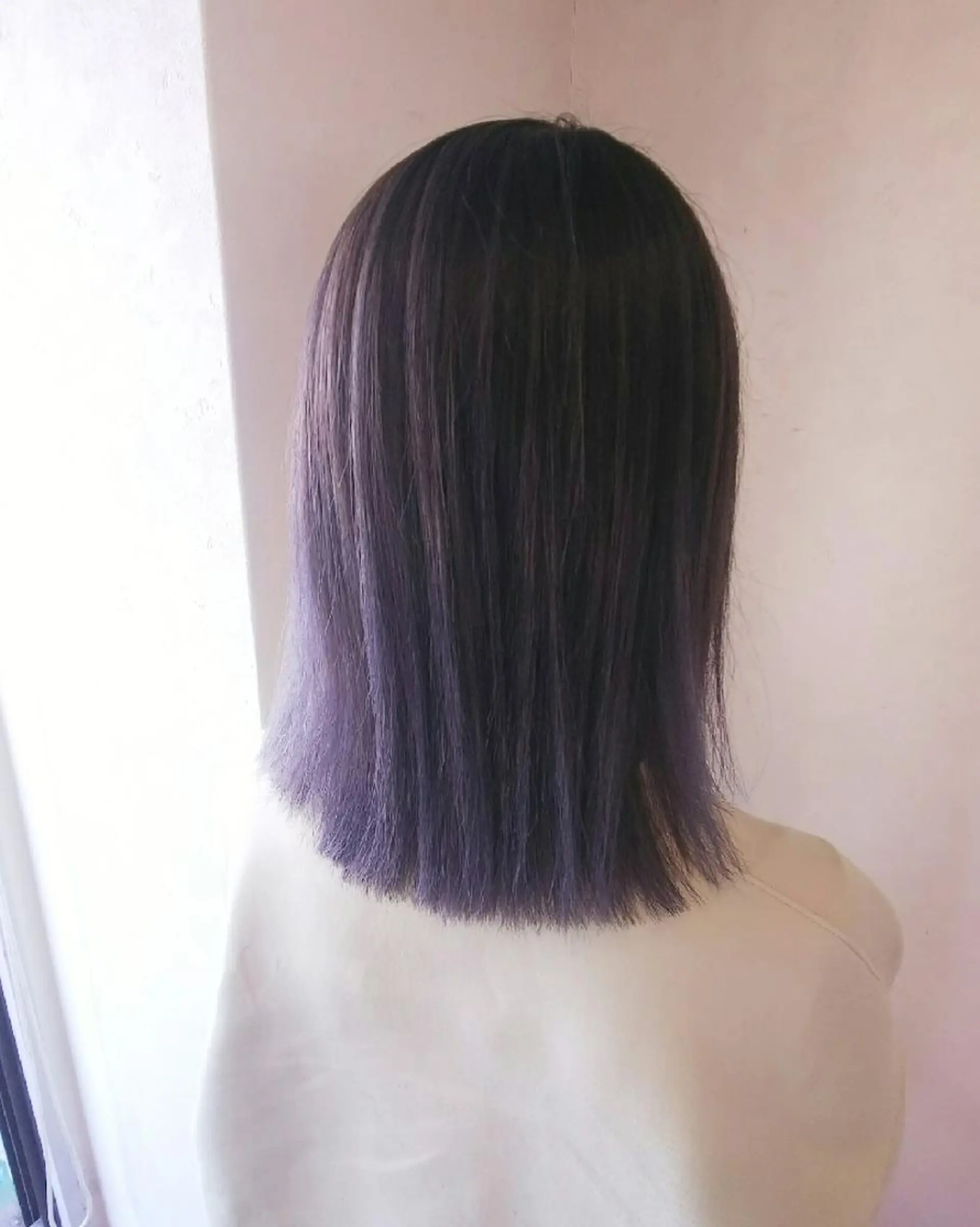 ミディアム カラー グレージュ ラベンダーカラー ラベンダーグレージュ ラベンダーグレー JIL BLAN 京都所属・RU RIのヘアスタイル