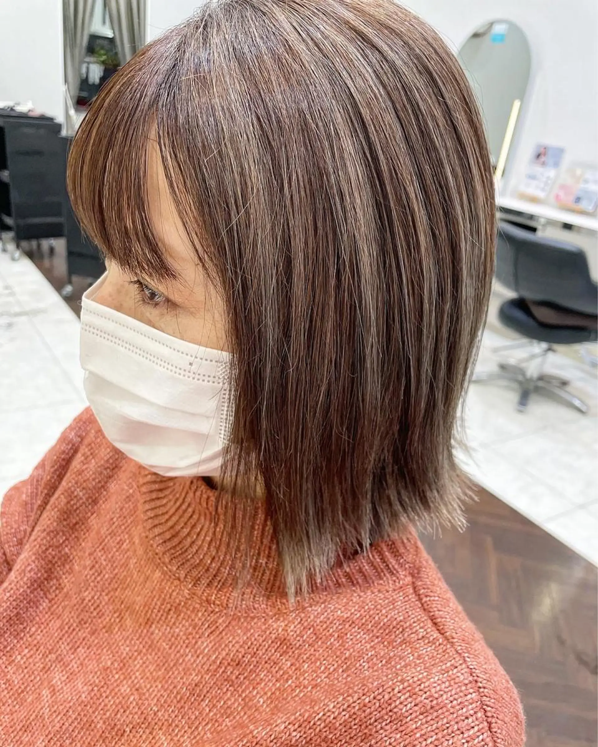 ミディアム GOAT_茅ヶ崎 キシ サクラのヘアスタイル