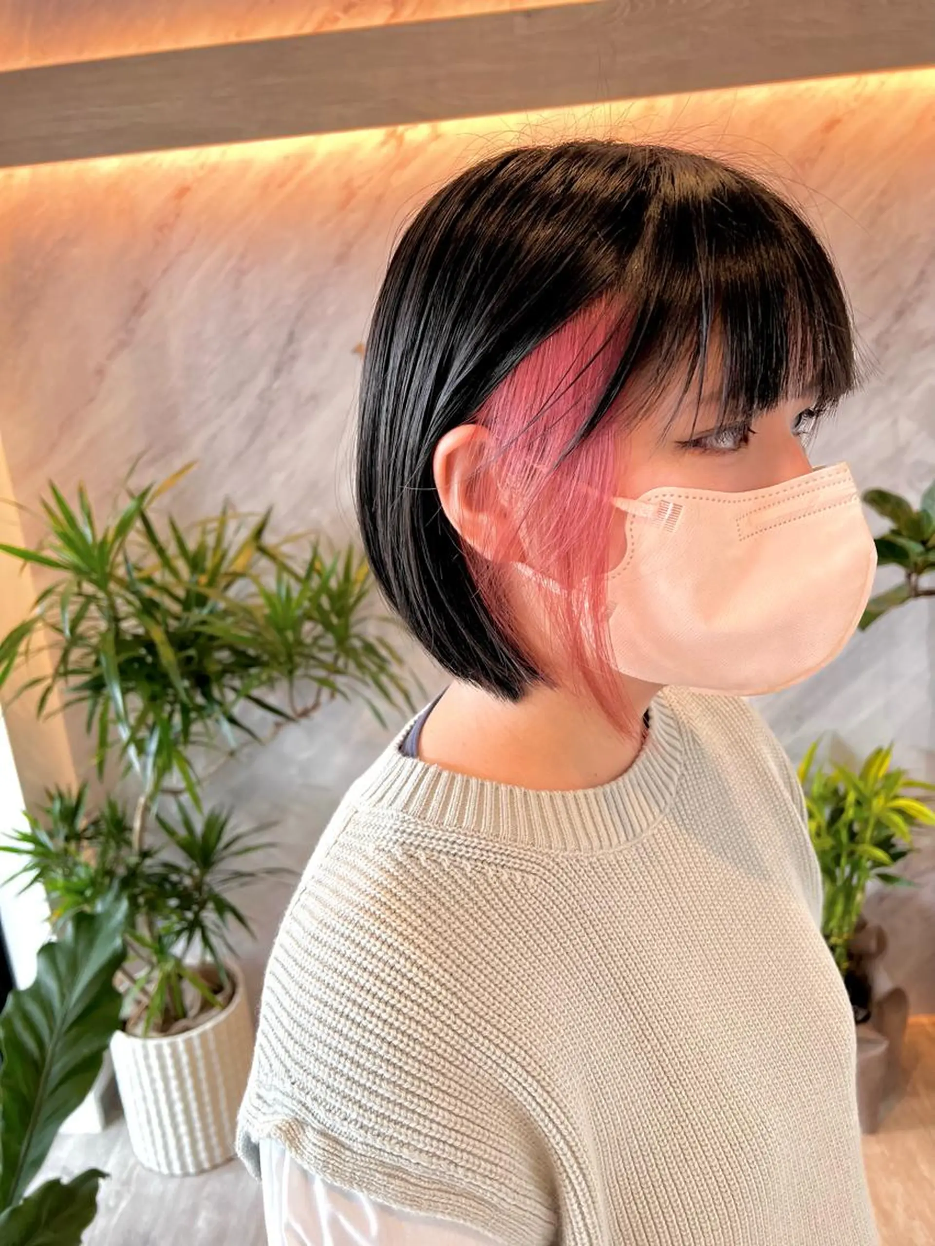 ショート ボブ カット ヘアカラー トリートメント ブリーチ毛に縮毛矯正 ✨カラー✨山田 正幸のヘアスタイル