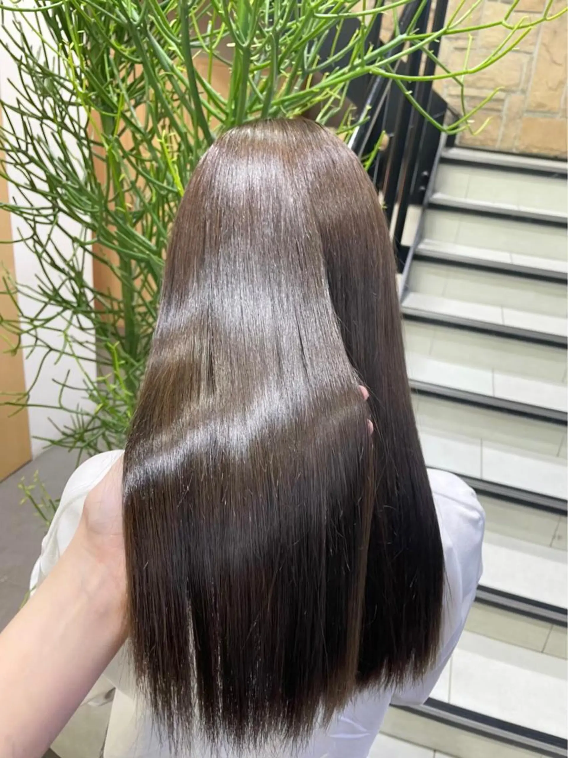 ロング カラー ブラウンカラー トリートメント カット 縮毛矯正 メンズカット/柏/韓 国/メンズパーマ航太のヘアスタイル