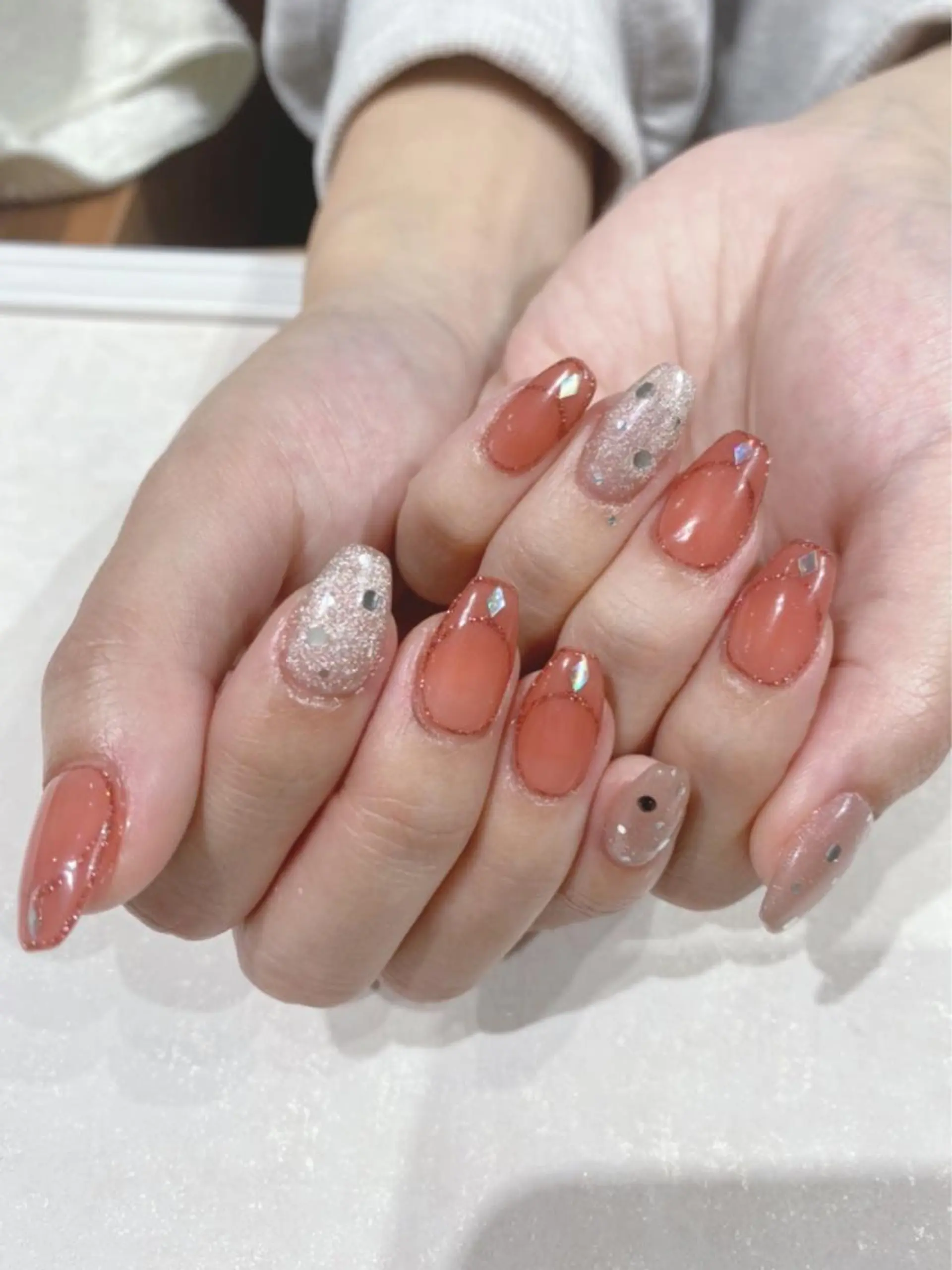 ミディアム ハンドネイル Nail  R💫 naoのネイルデザイン