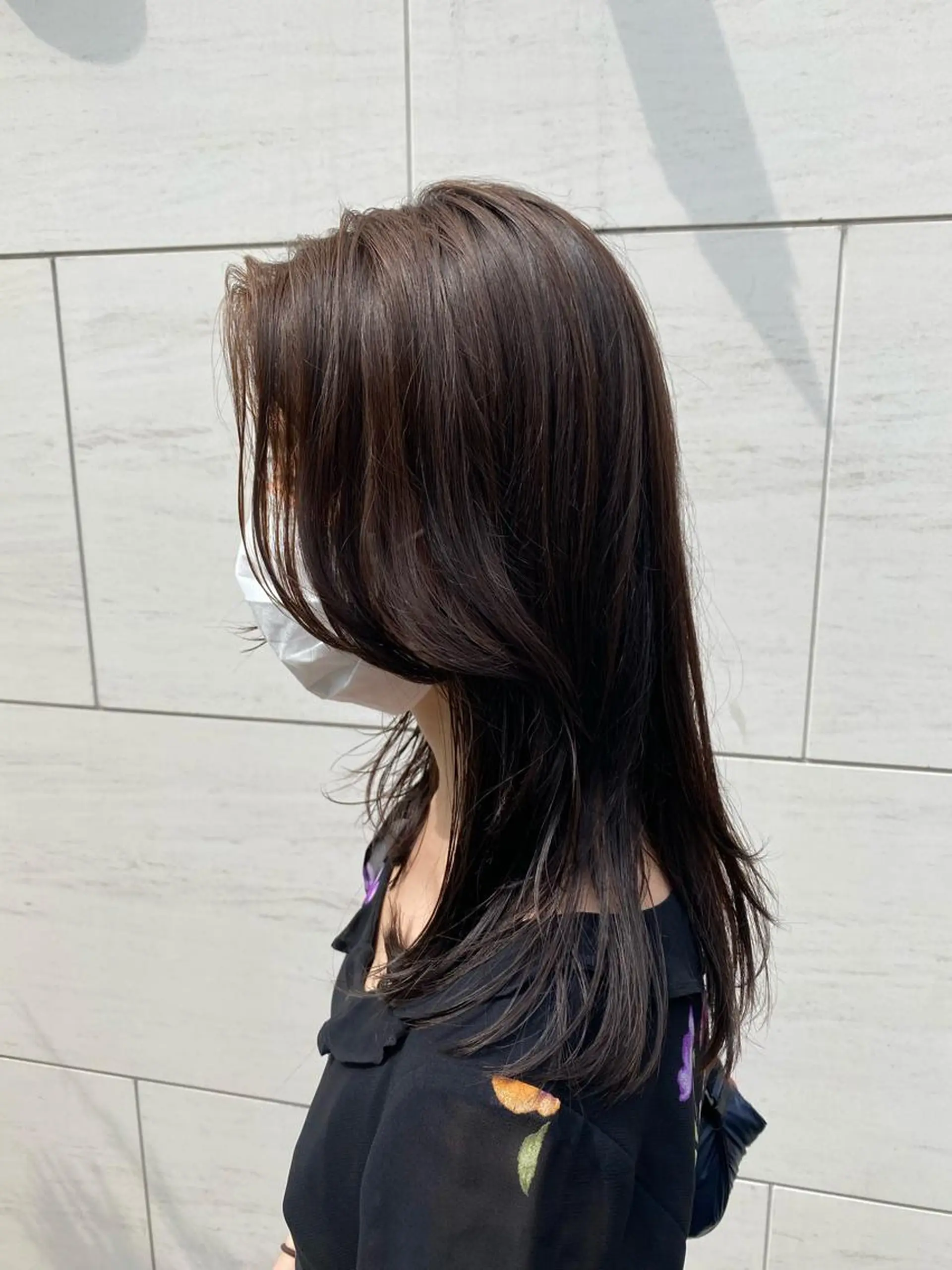 セミロング カラー レイヤーカット カット 丸山 史香のヘアスタイル