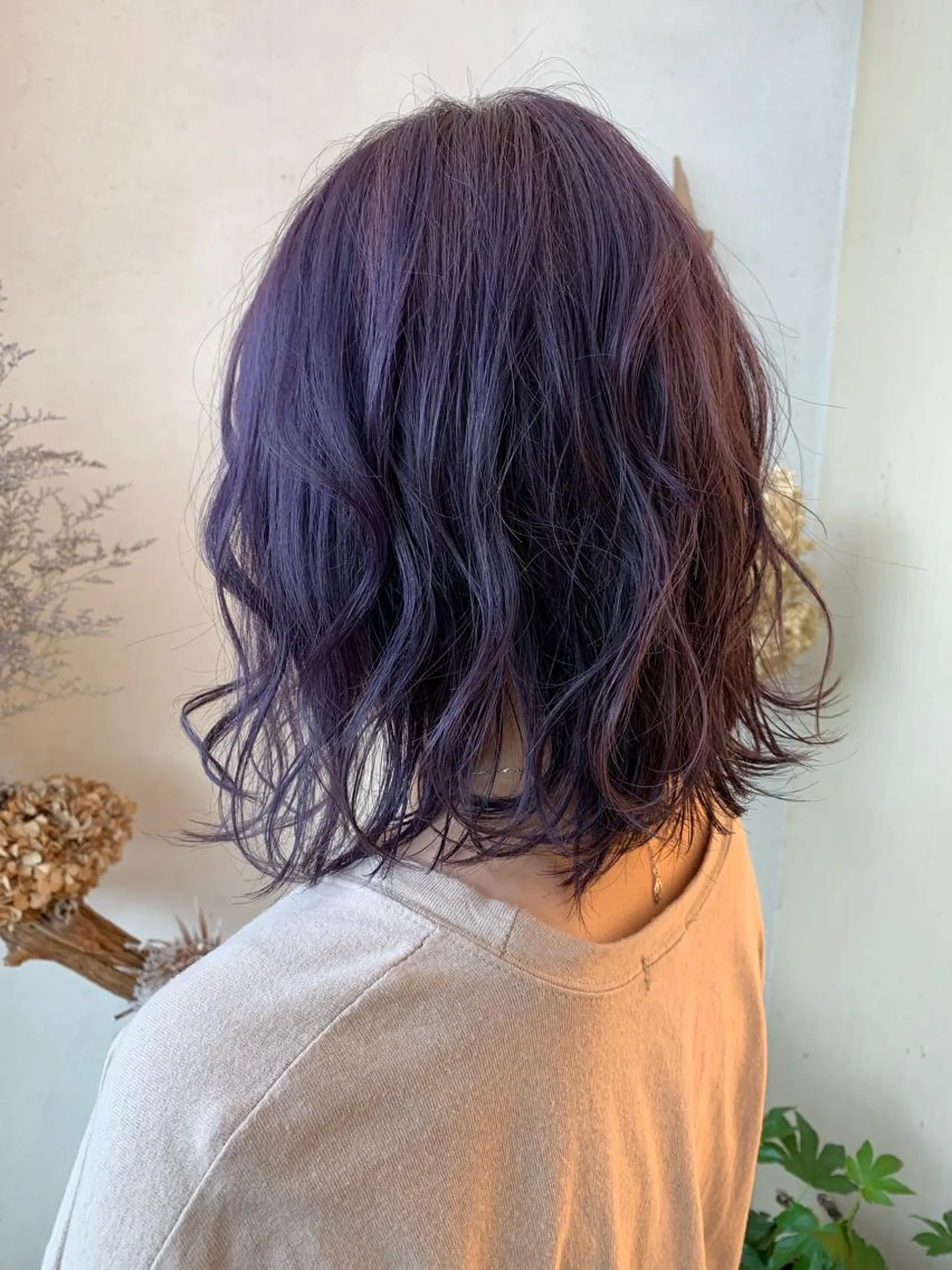 ミディアム パープルカラー mono.所属・南茨/ヘッドスパ /カット/momoのヘアスタイル