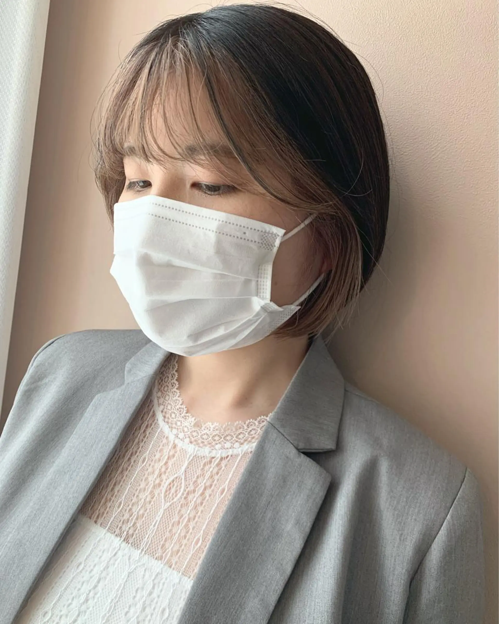 ショート カラー ミストバング  フェイスフレーミング カット ヘアカラー トリートメント hub hair レイヤー/透明感のヘアスタイル