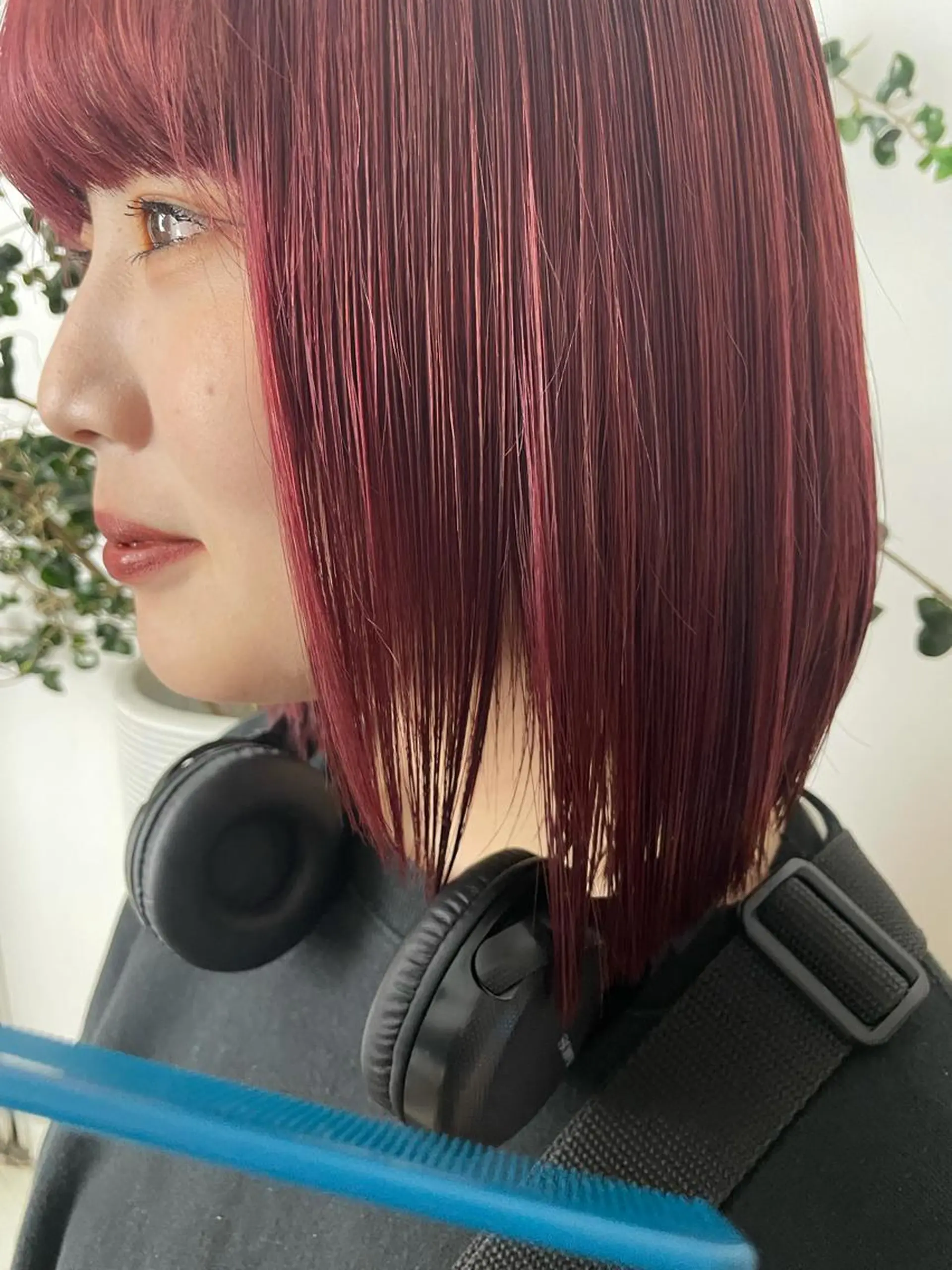 カラー ブリーチ ボルドーカラー レッドカラー ヘアカラー hair&nail ☯️アイリ☯️のネイルデザイン