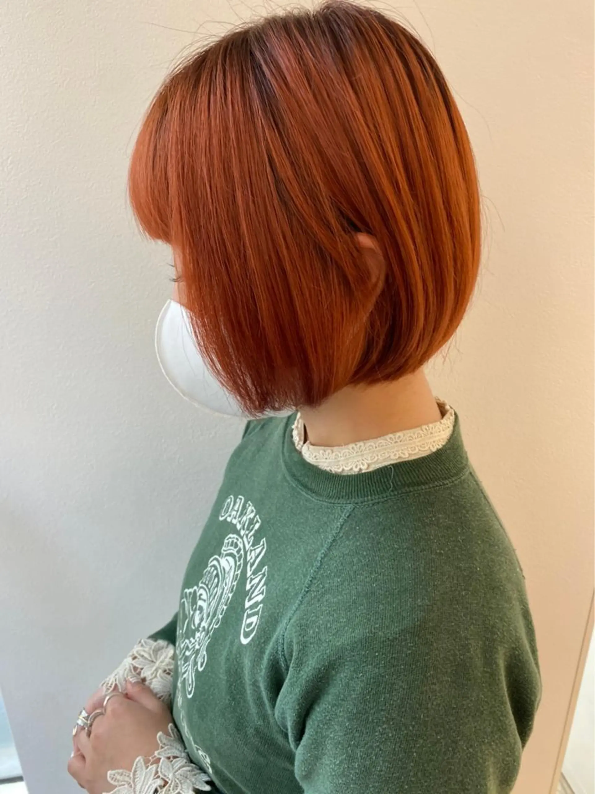 ミディアム カラー ブリーチ カット ヘアカラー トリートメント 長妻莉央/縮毛矯正 髪質改善カラーのヘアスタイル