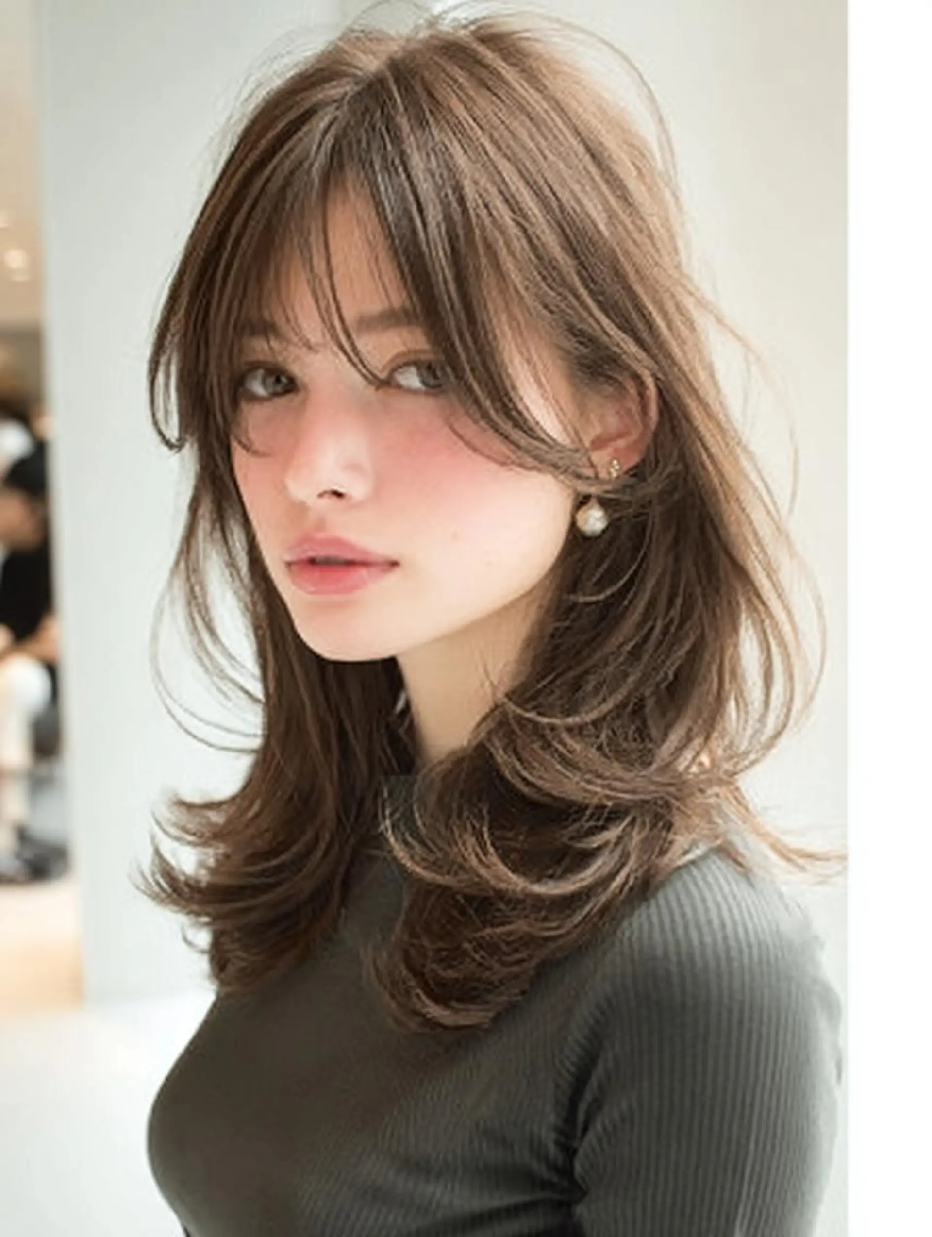 セミロング ハッシュカット 髪質改善 レイヤーカット 縮毛矯正 トリートメント カット ヘアカラー トリートメント 生艶髪＆レイヤー🔔 渋谷お薦めNo.1✨のヘアスタイル