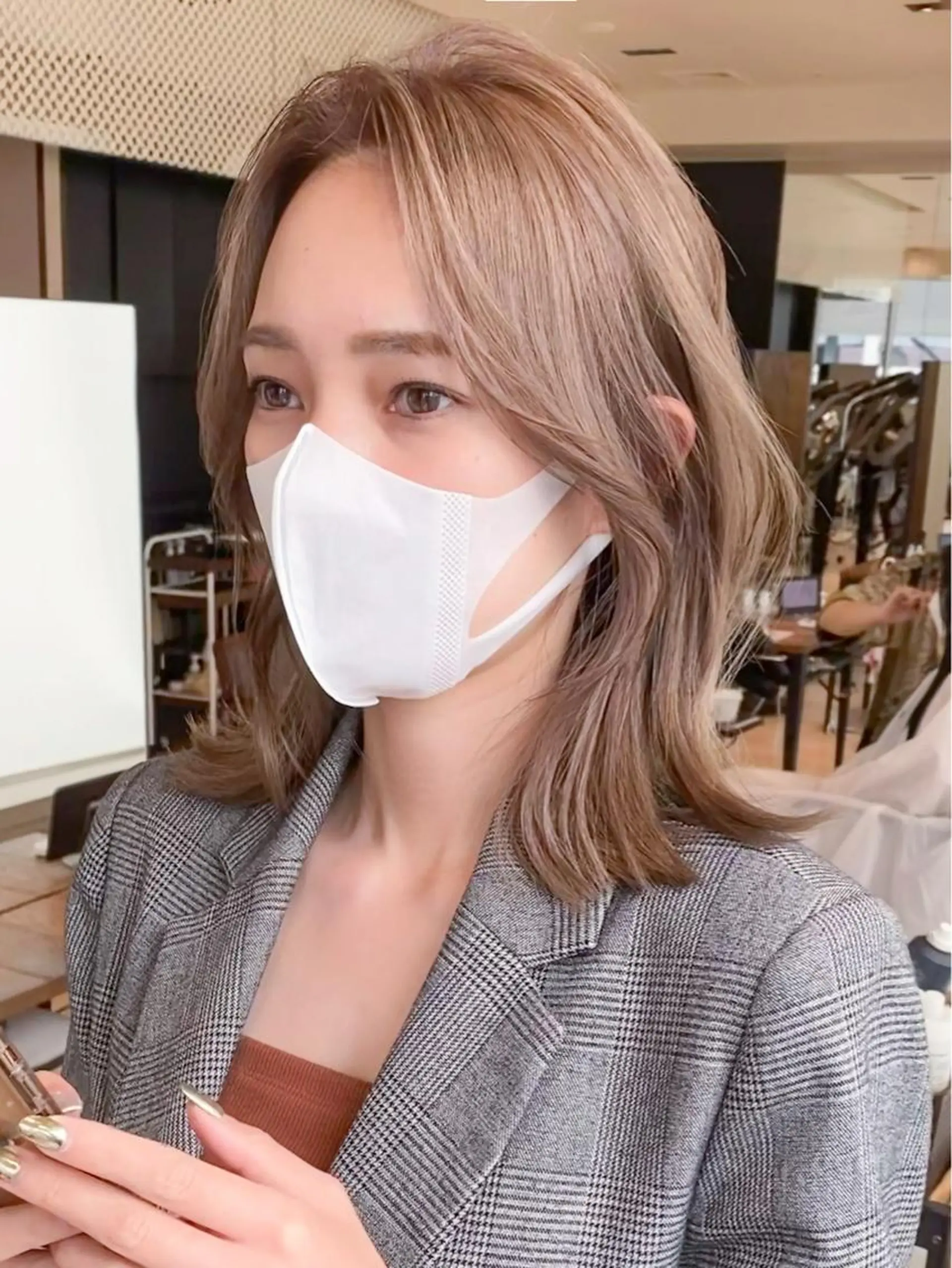 ミディアム くびれヘア 顔周りカット 小顔カット トリートメント 【1日2名様限定】 AFLOAT白川雄副のヘアスタイル