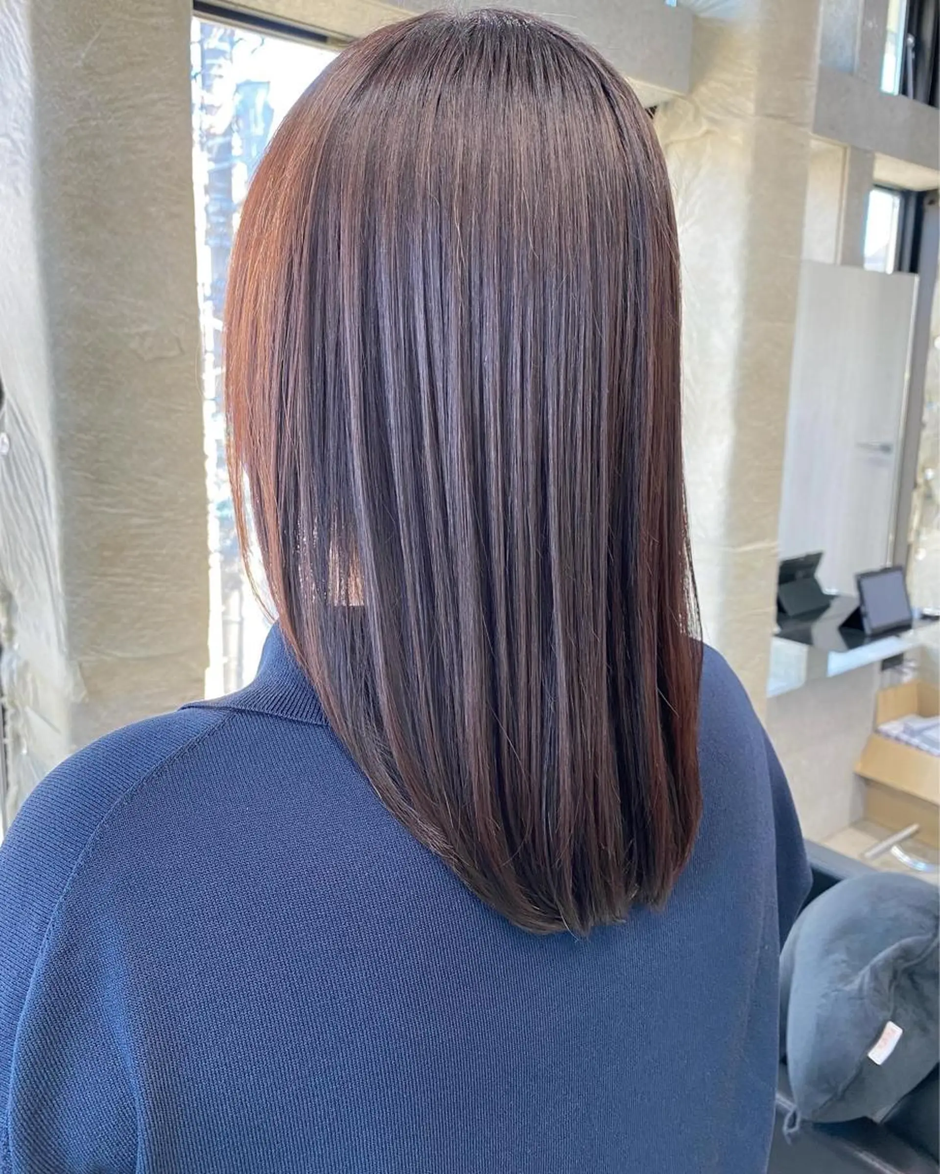 ミディアム カラー パーマ 髪質改善 縮毛矯正 トリートメント OVER→三軒茶屋 /縮毛矯正・髪質改善のヘアスタイル