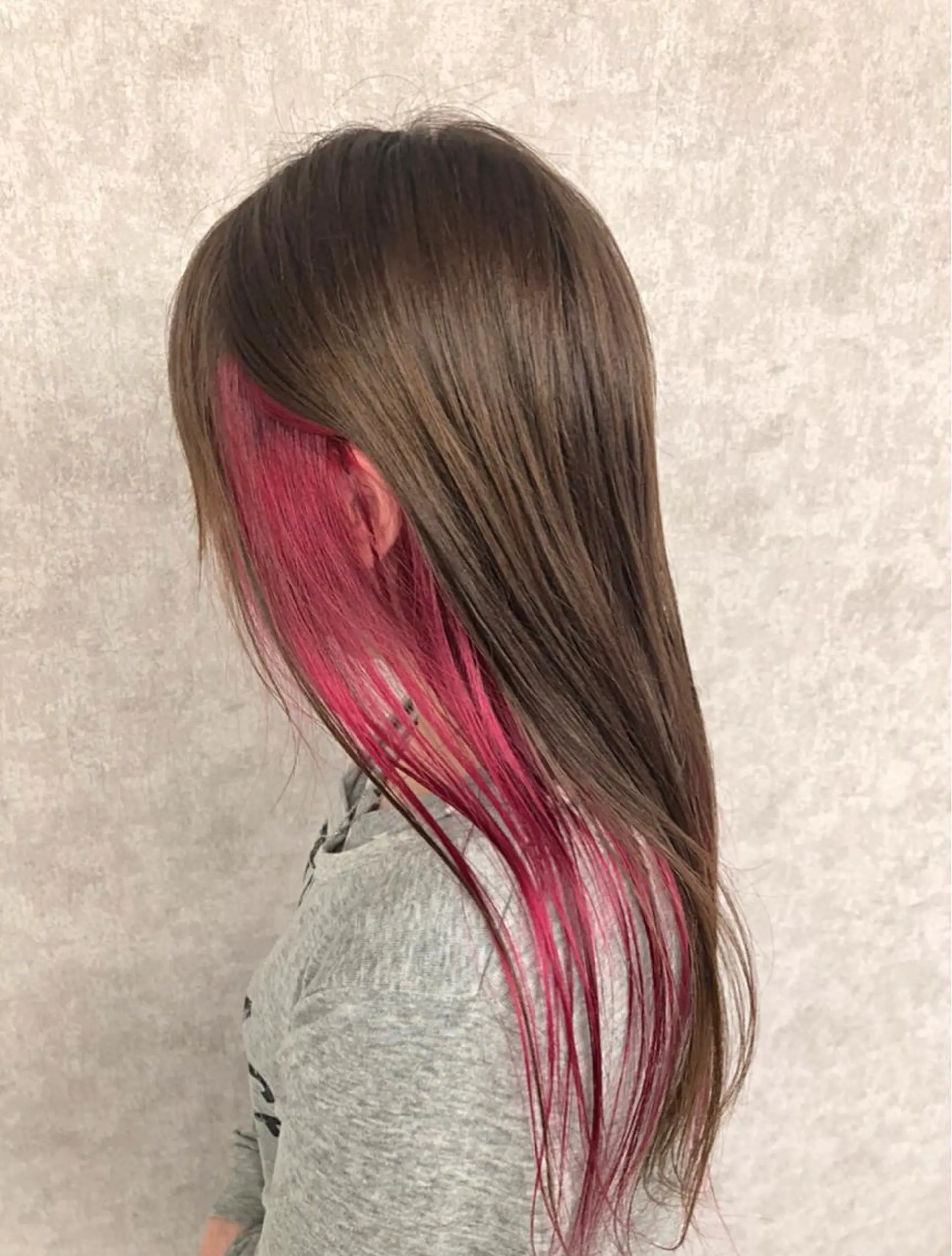 ロング カラー ベージュカラー インナーカラー ピンクカラー カット ヘアカラー トリートメント ショート、韓国メンズ ヘアのかつらぎのヘアスタイル