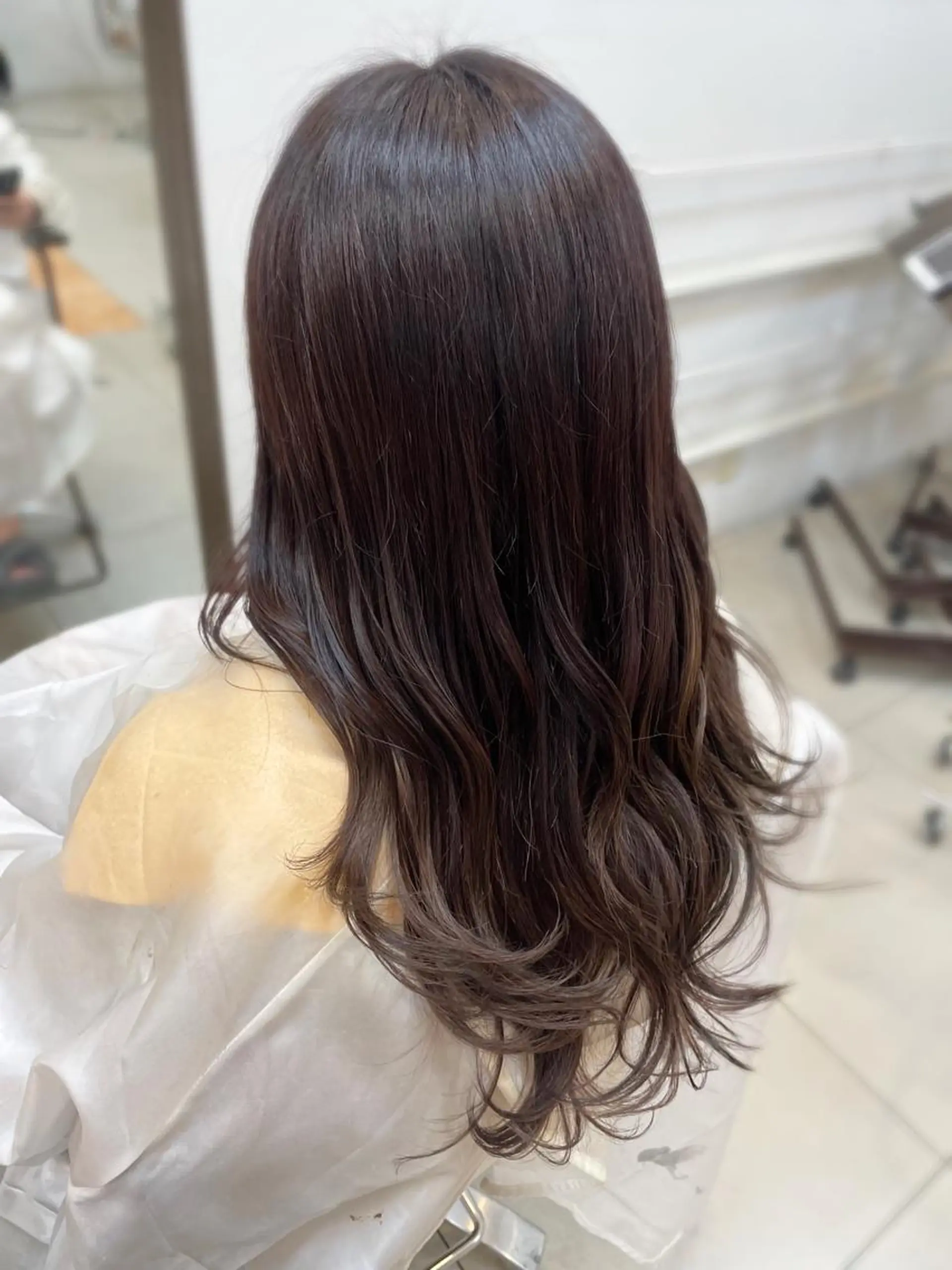 ロング カラー ブラウンカラー ココアブラウン SOYON なんば店所属・水島 真彩のヘアスタイル