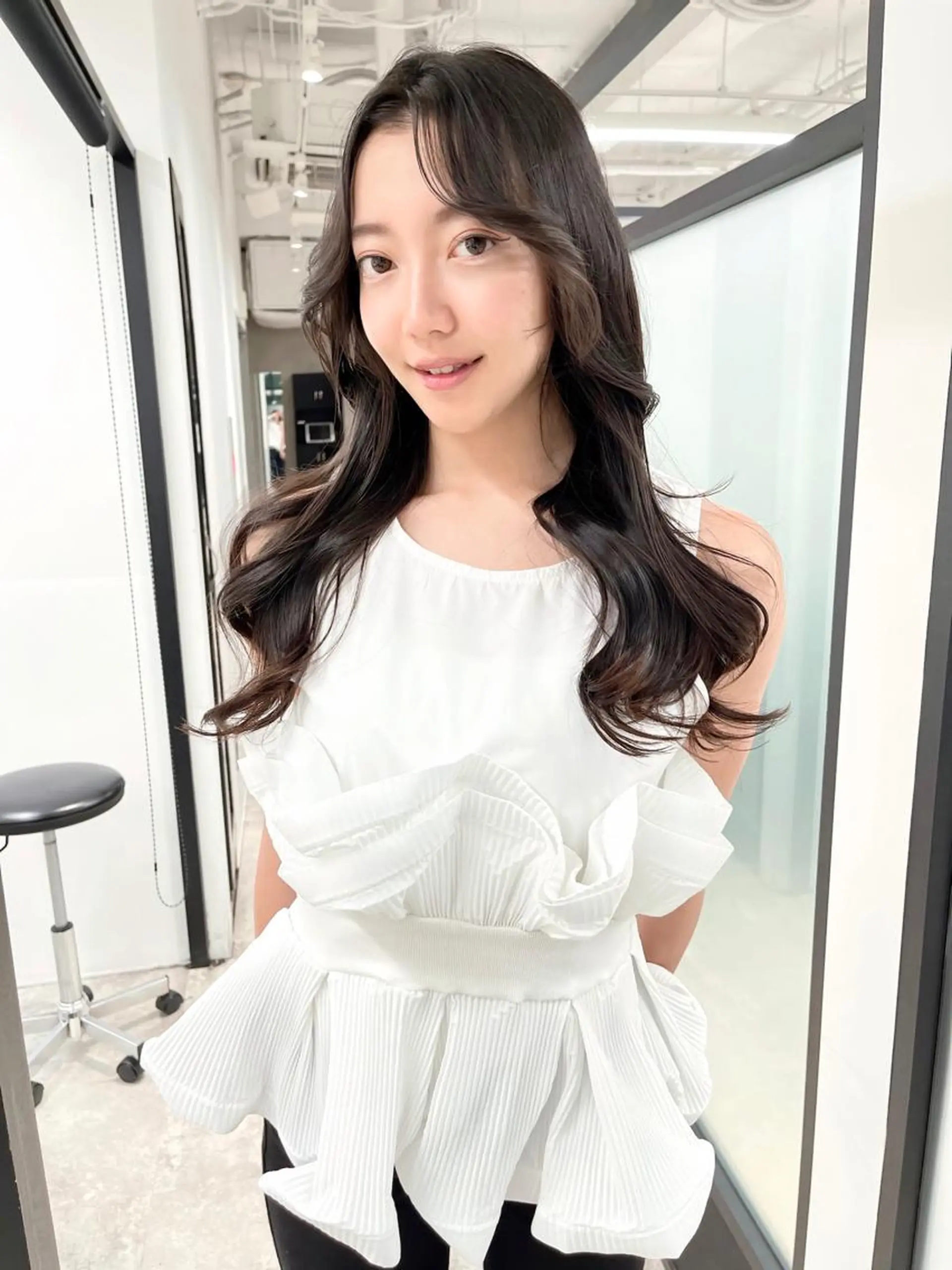 ロング 韓国風ヘア レイヤーカット カット ヘアカラー トリートメント 韓国レイヤーカット 髪質改善▫️水野有真のヘアスタイル