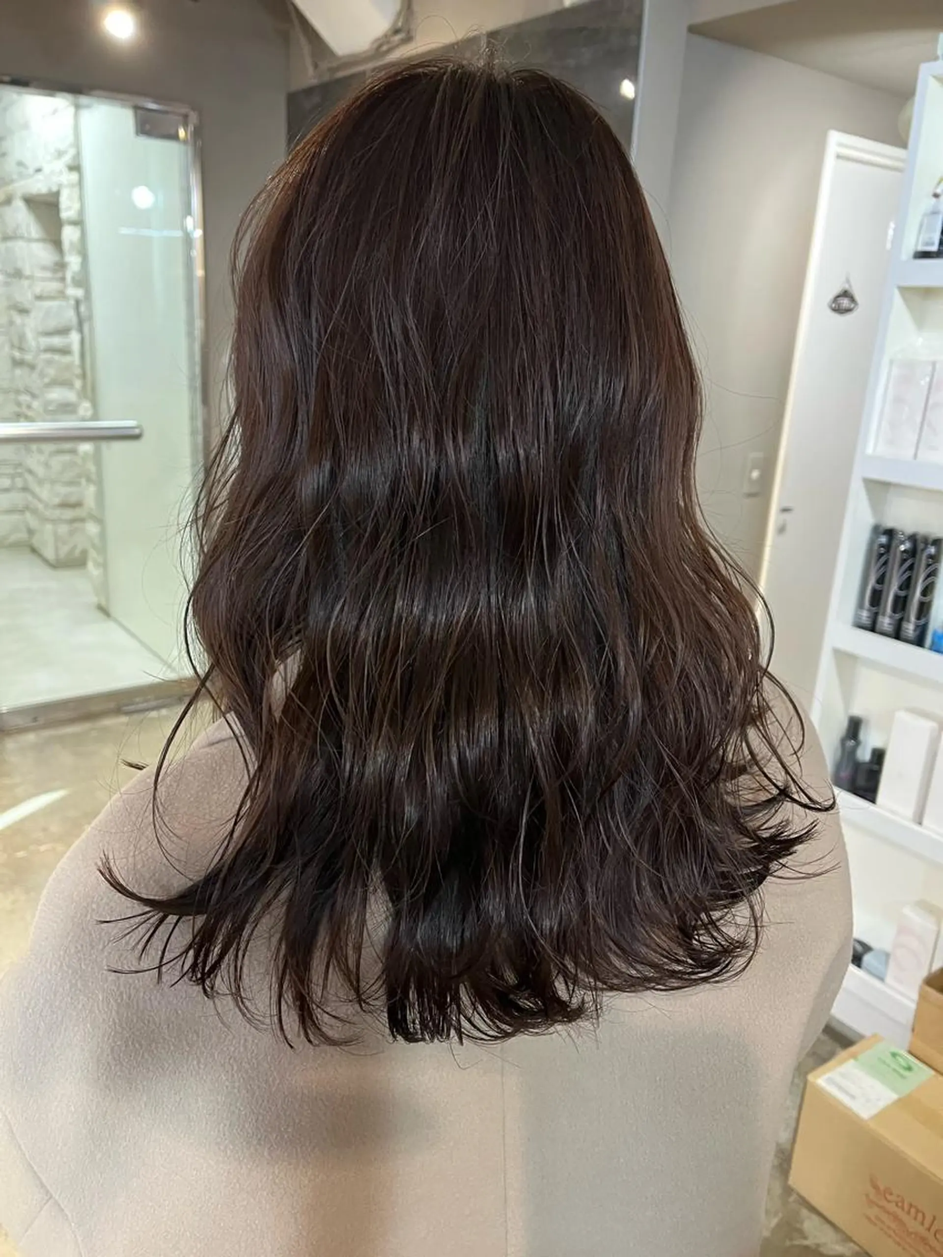 ロング カラー ヘアアレンジ メンズ キッズ マツエク・マツパ アイブロウ GO TODAY SHAiRE SALON所属・透明感カラー🤎 ゆりのヘアスタイル