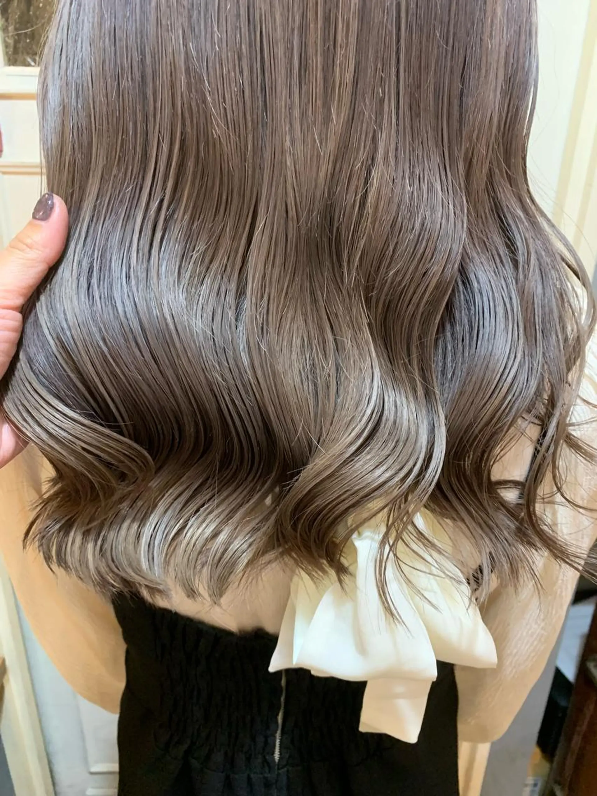 セミロング カラー 清水千優/パーマ/透 明感カラー/メンズのヘアスタイル