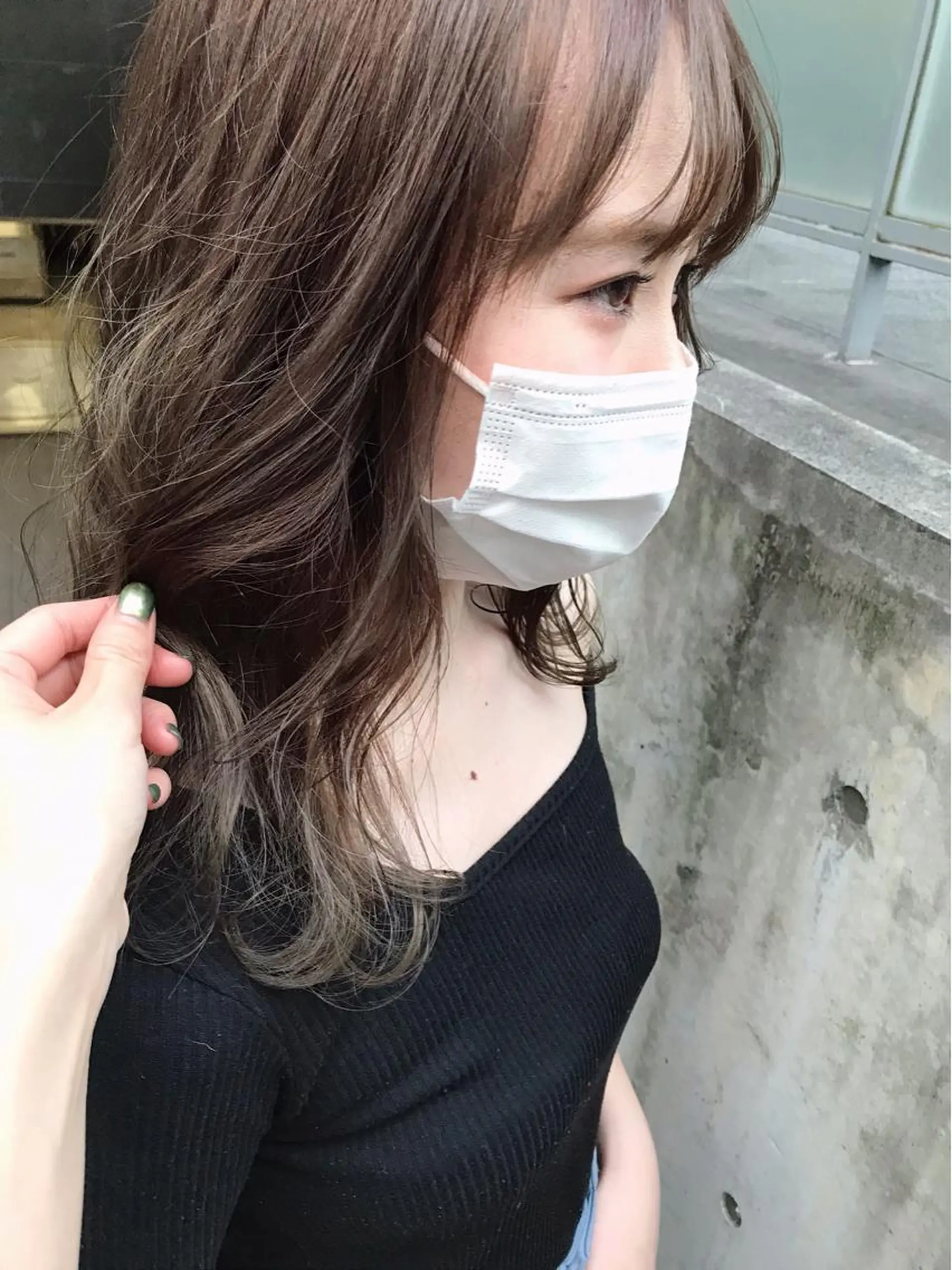 セミロング カット ヘアカラー 韓国 / 中国ヘア 🦋Noniのヘアスタイル