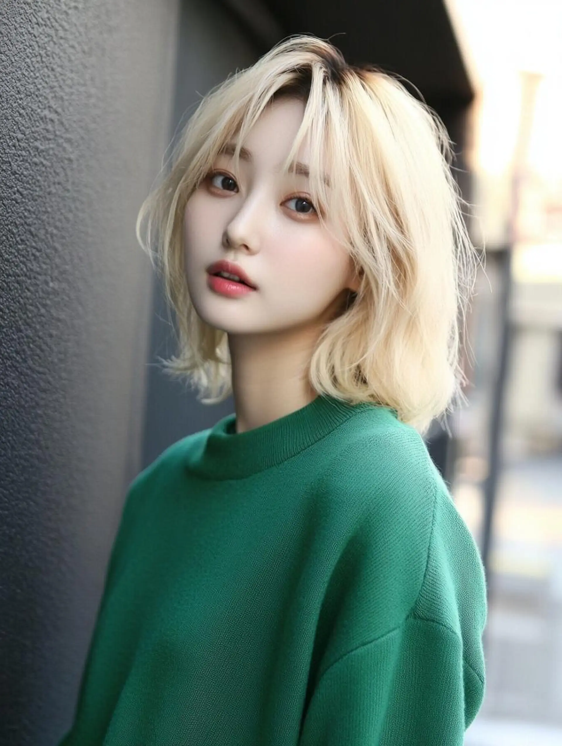 セミロング カラー ユイ☆ハイトーン ☆ブリーチデザインのヘアスタイル