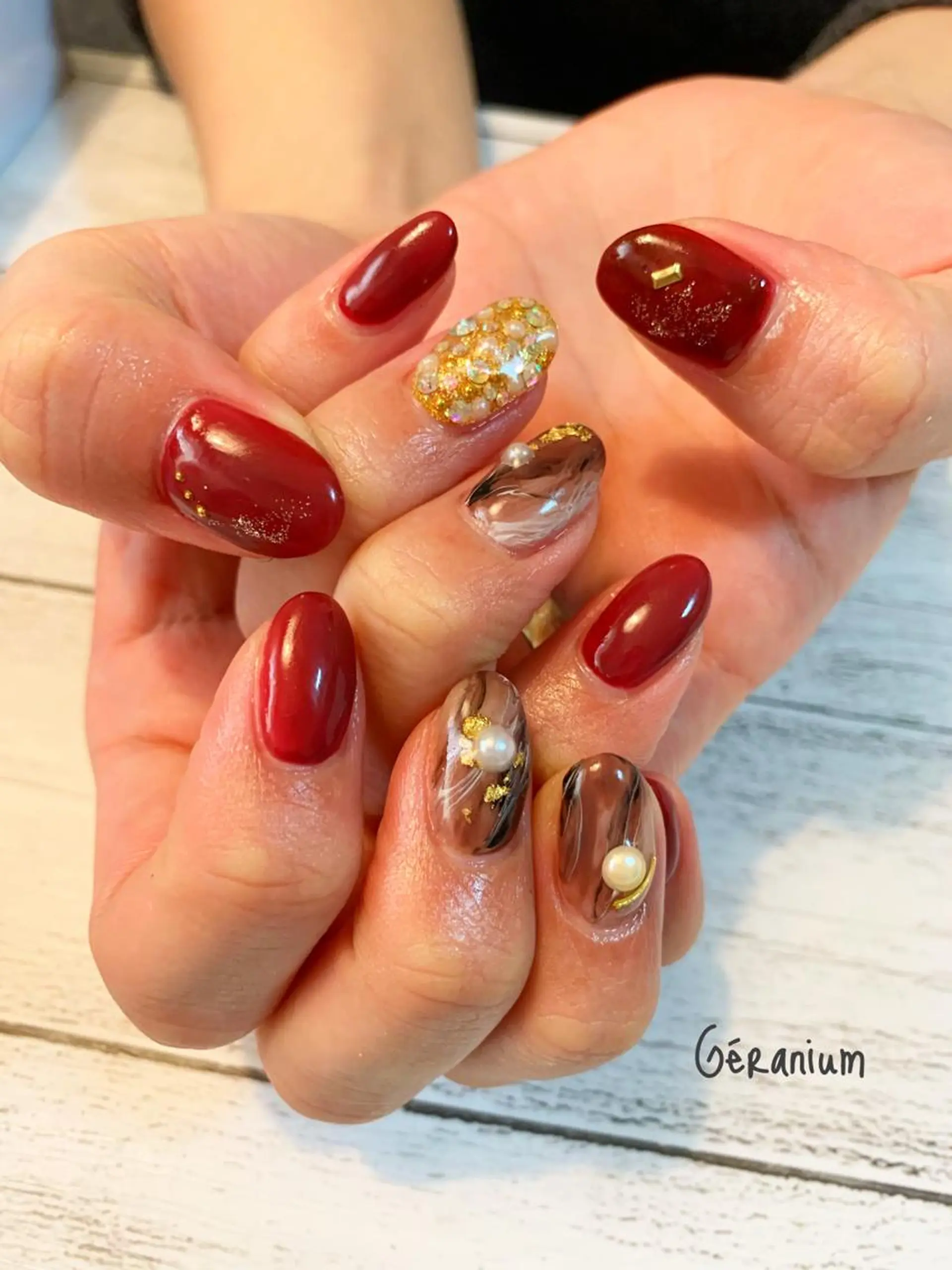 ネイル アートネイル ハンドネイル フットネイル GéRanium Harukaのネイルデザイン
