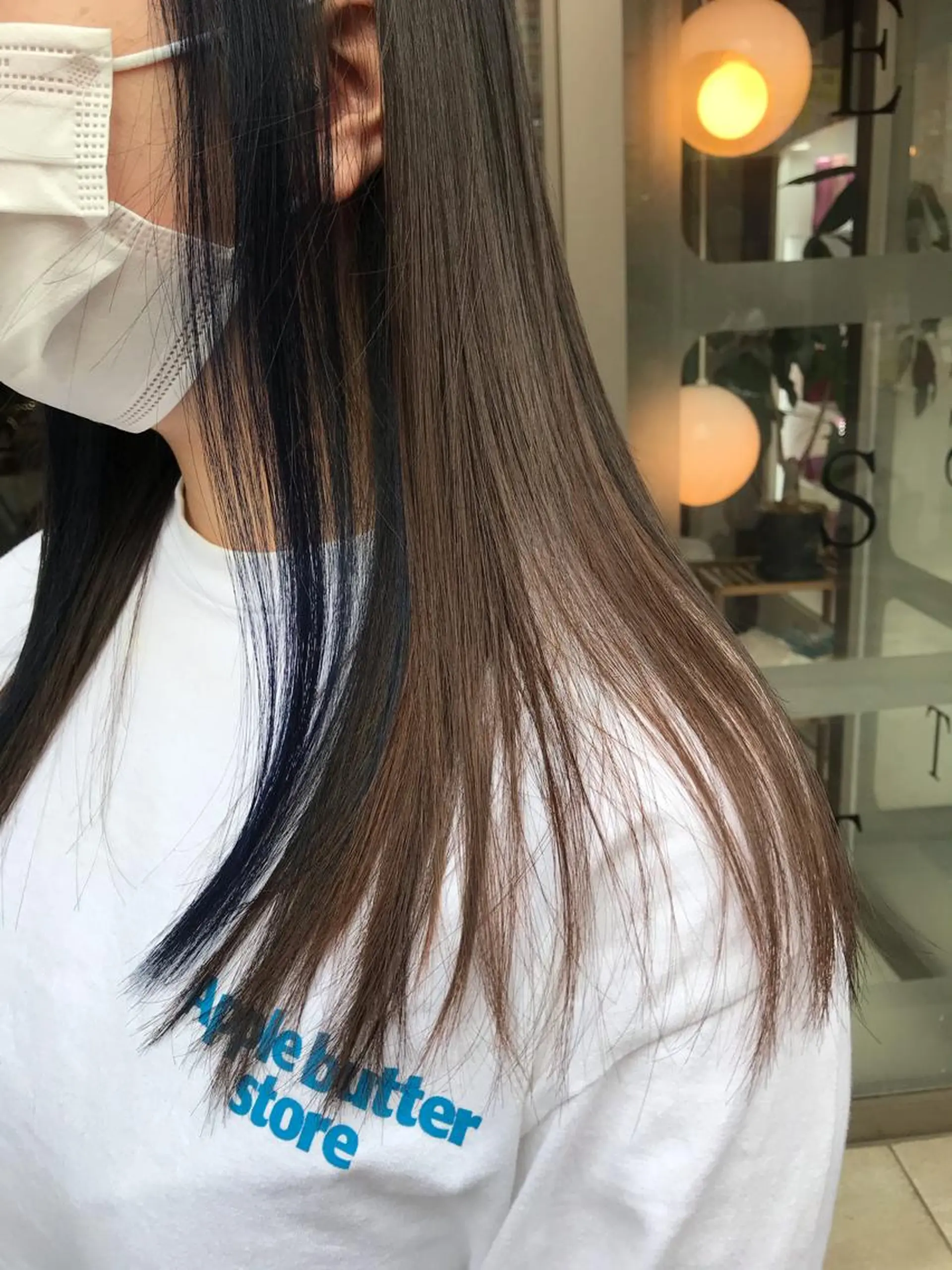 ロング カラー ブルーカラー インナーカラー ネイビーカラー サカグチユキナ 【tocca】のヘアスタイル