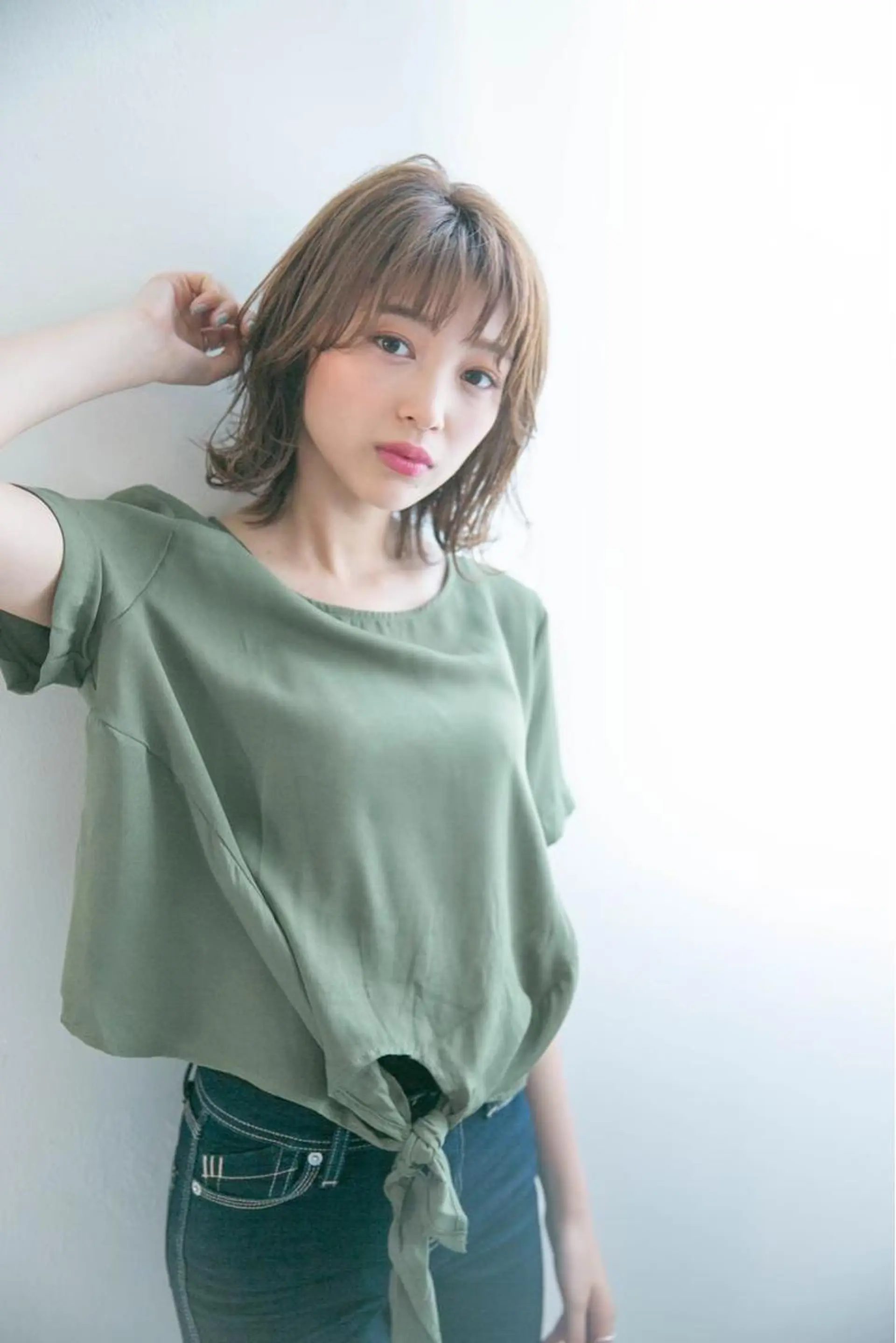 ミディアム 髪質改善ストレート、 カラー清野雄大のヘアスタイル