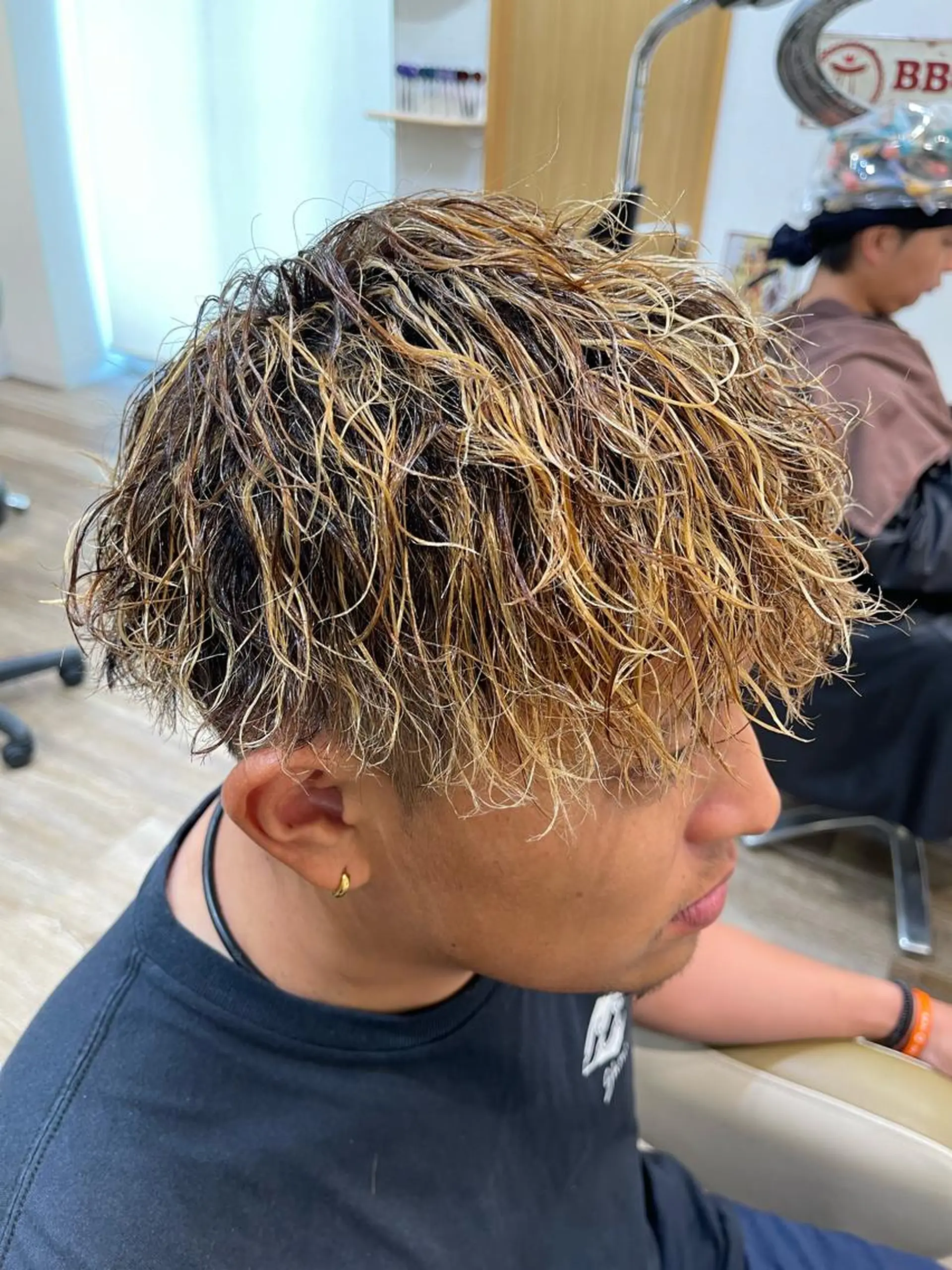 カラー パーマ メンズ カット ヘアカラー パーマ メンズパーマ 北原寿樹のヘアスタイル