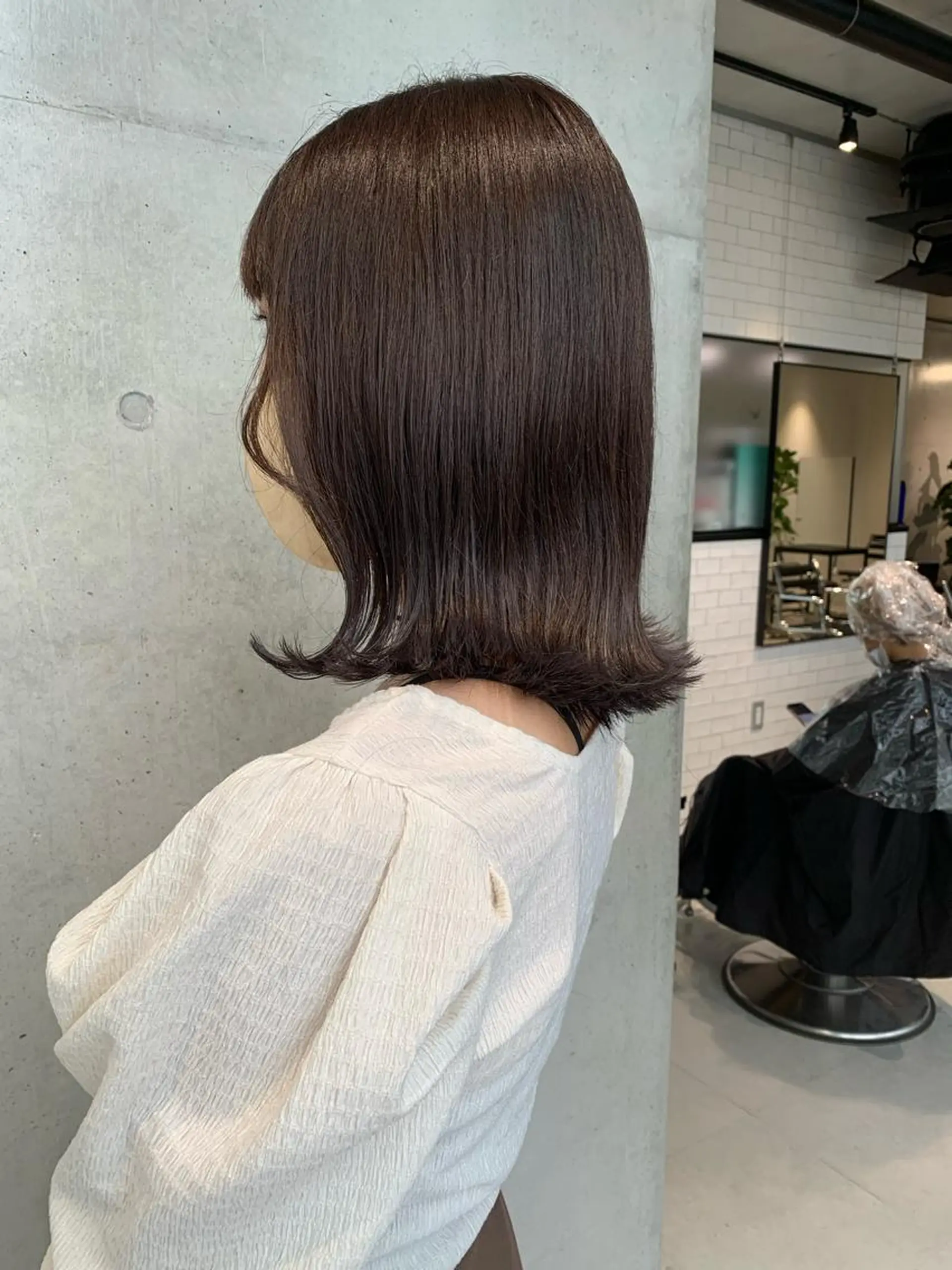 ロング カラー カット ヘアカラー トリートメント ヘッドスパ ヘアセット 透明感/オリーブ/ グレージュ/YUKAのヘアスタイル