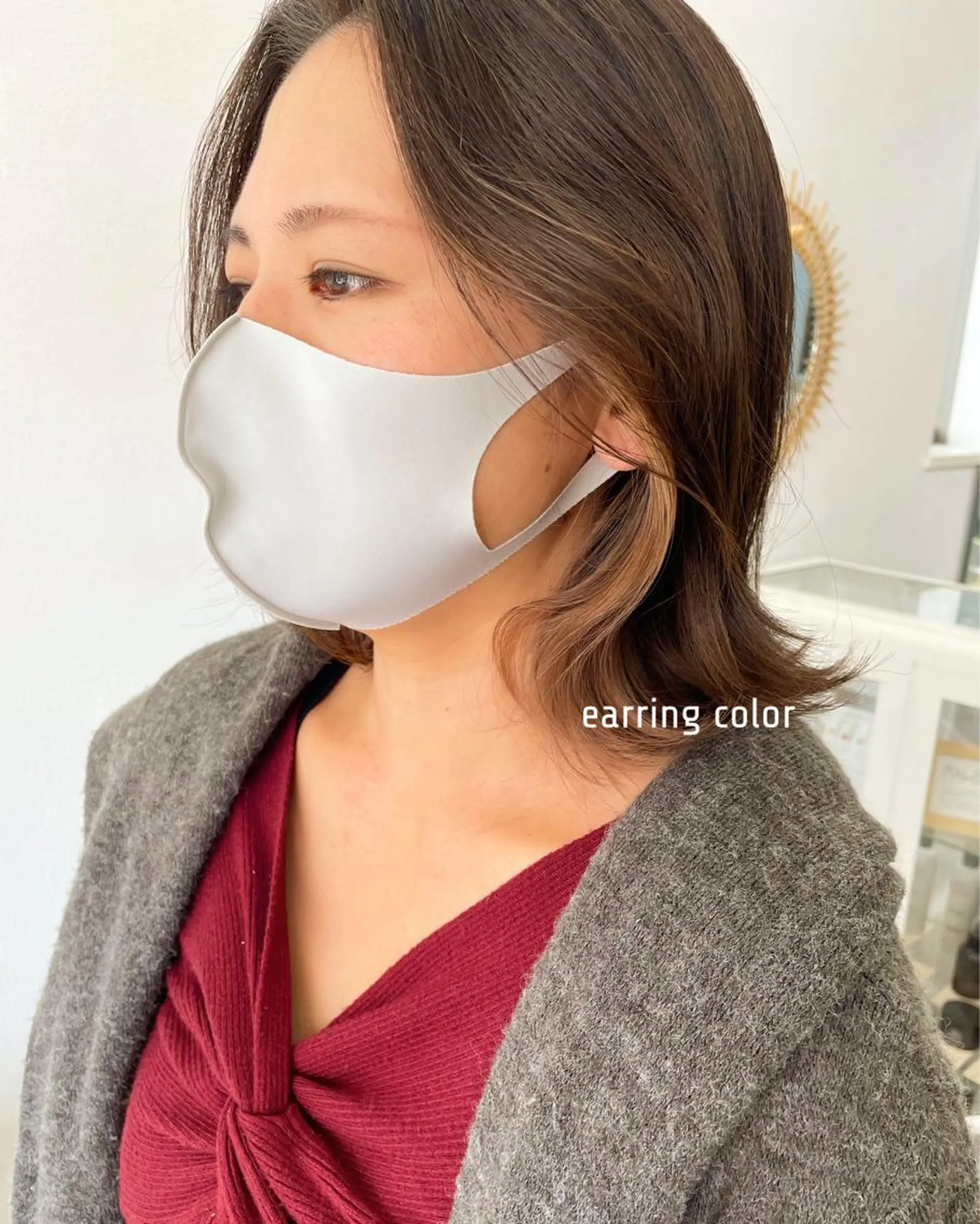 ミディアム カラー イヤリングカラー カット ヘアカラー トリートメント 🔶SUNC ツヅキチアキ🔶のヘアスタイル