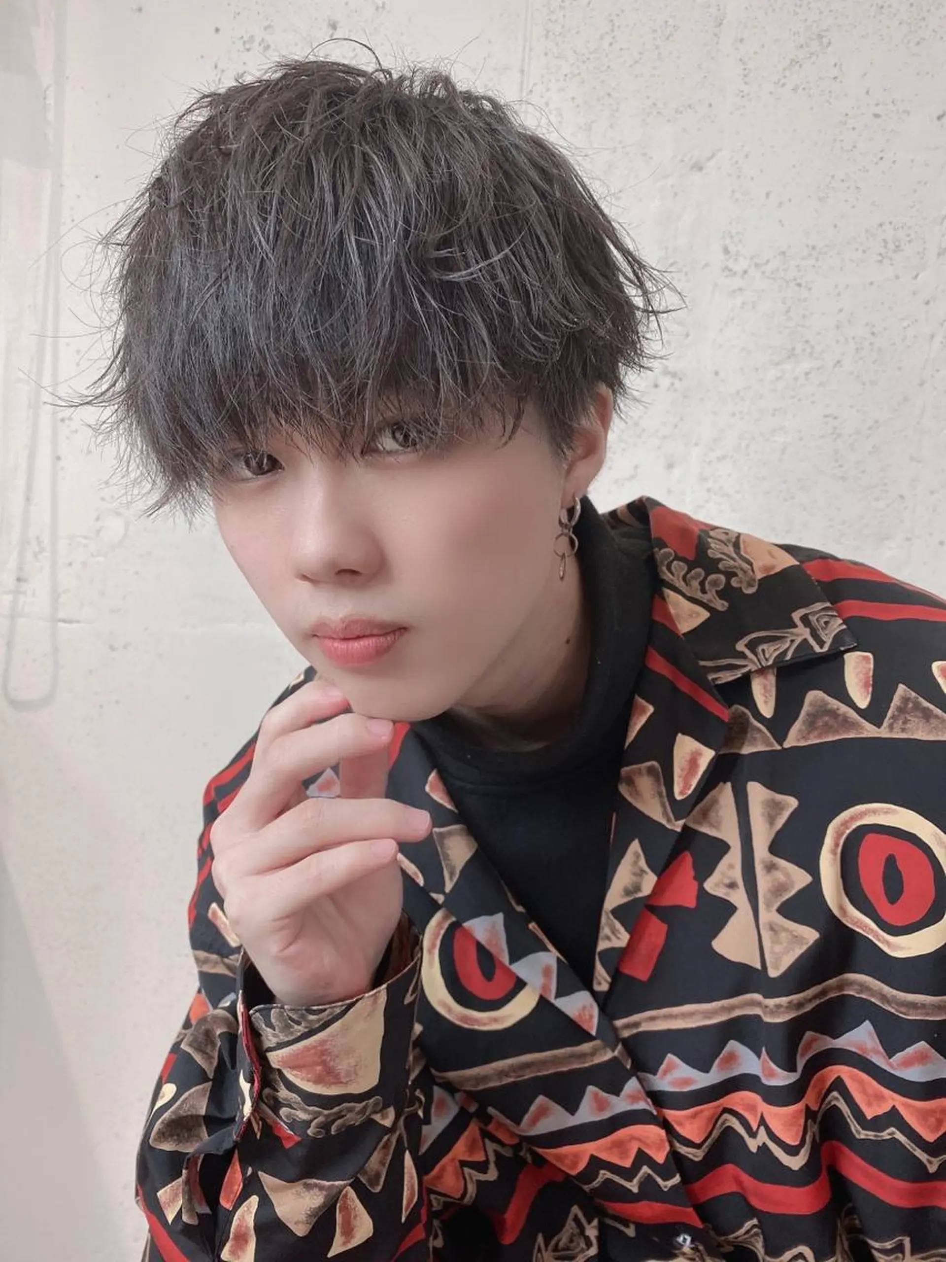 ショート パーマ ヘアアレンジ メンズ 静岡/草薙パーマ メンズバレイヤージュのヘアスタイル